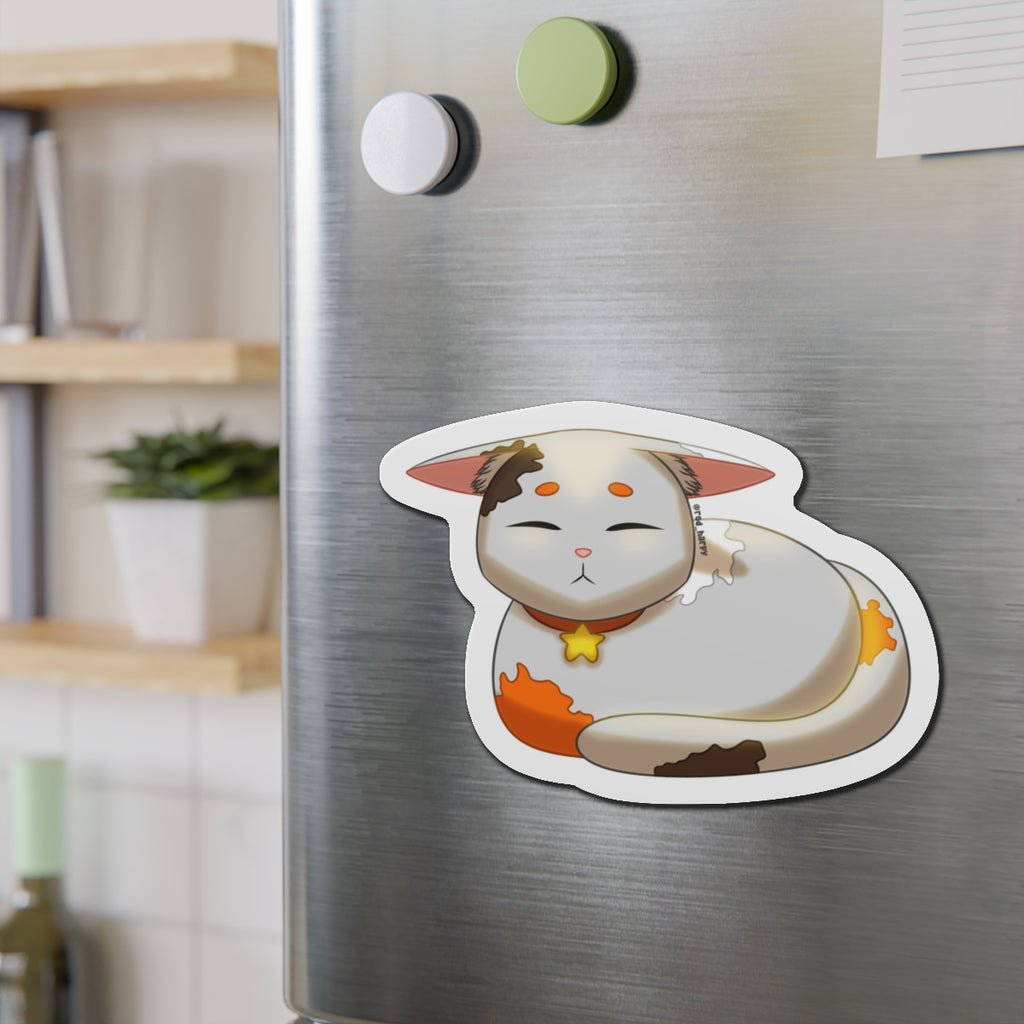 Adorable Cat Die-Cut Magnet | Cute Kitten Decor | Fridge Magnet | Pet Lover Gift | Cat Lover's Home Decor, Playful Kitchen Accent, Feline