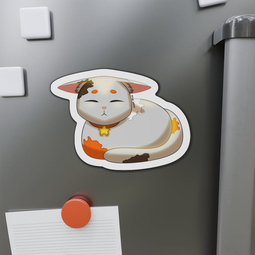 Adorable Cat Die-Cut Magnet | Cute Kitten Decor | Fridge Magnet | Pet Lover Gift | Cat Lover's Home Decor, Playful Kitchen Accent, Feline