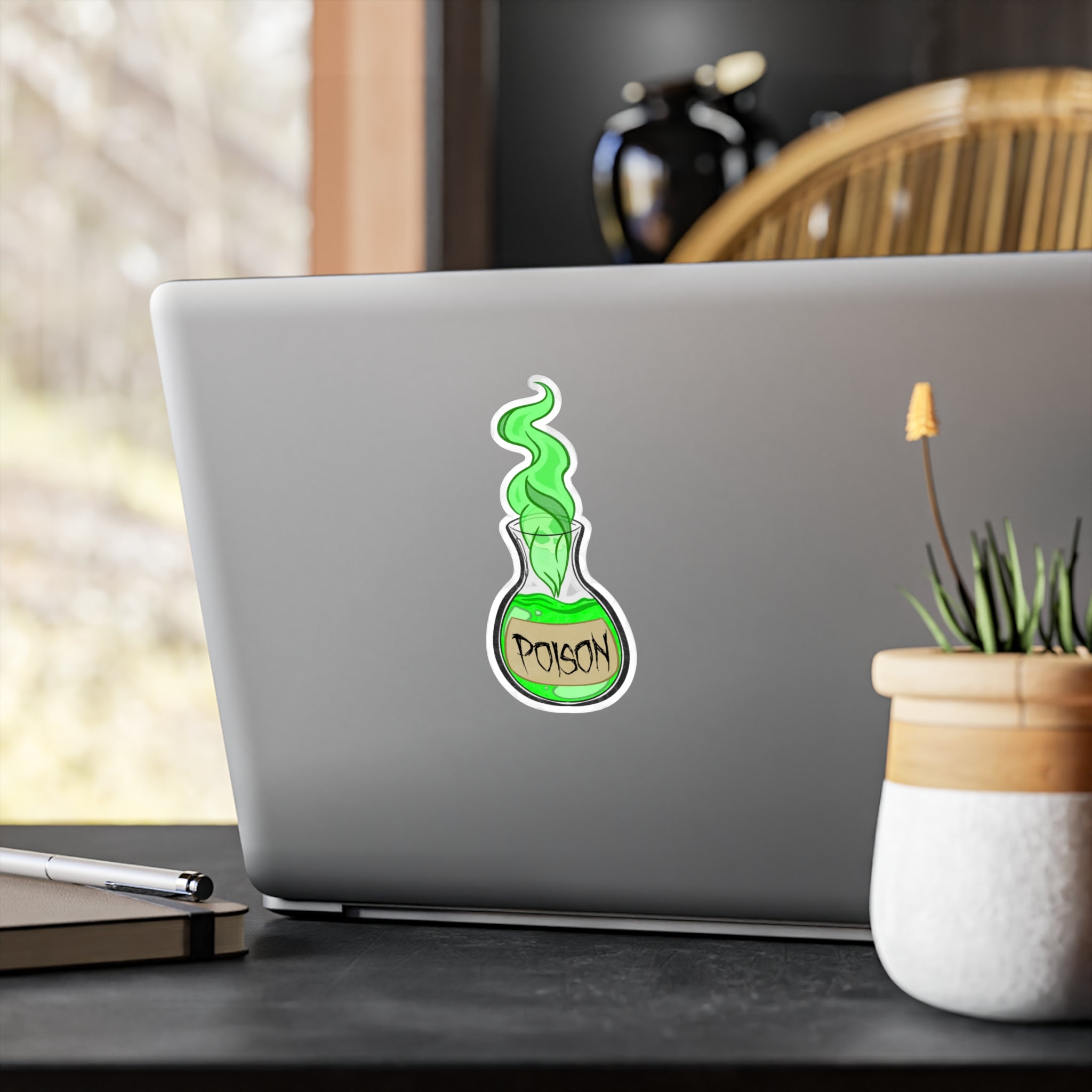 „Grüne Giftflaschen-Aufkleber – Fantasy Vinyl-Sticker für DnD, Nerds & Gamer (Wasserfest)”