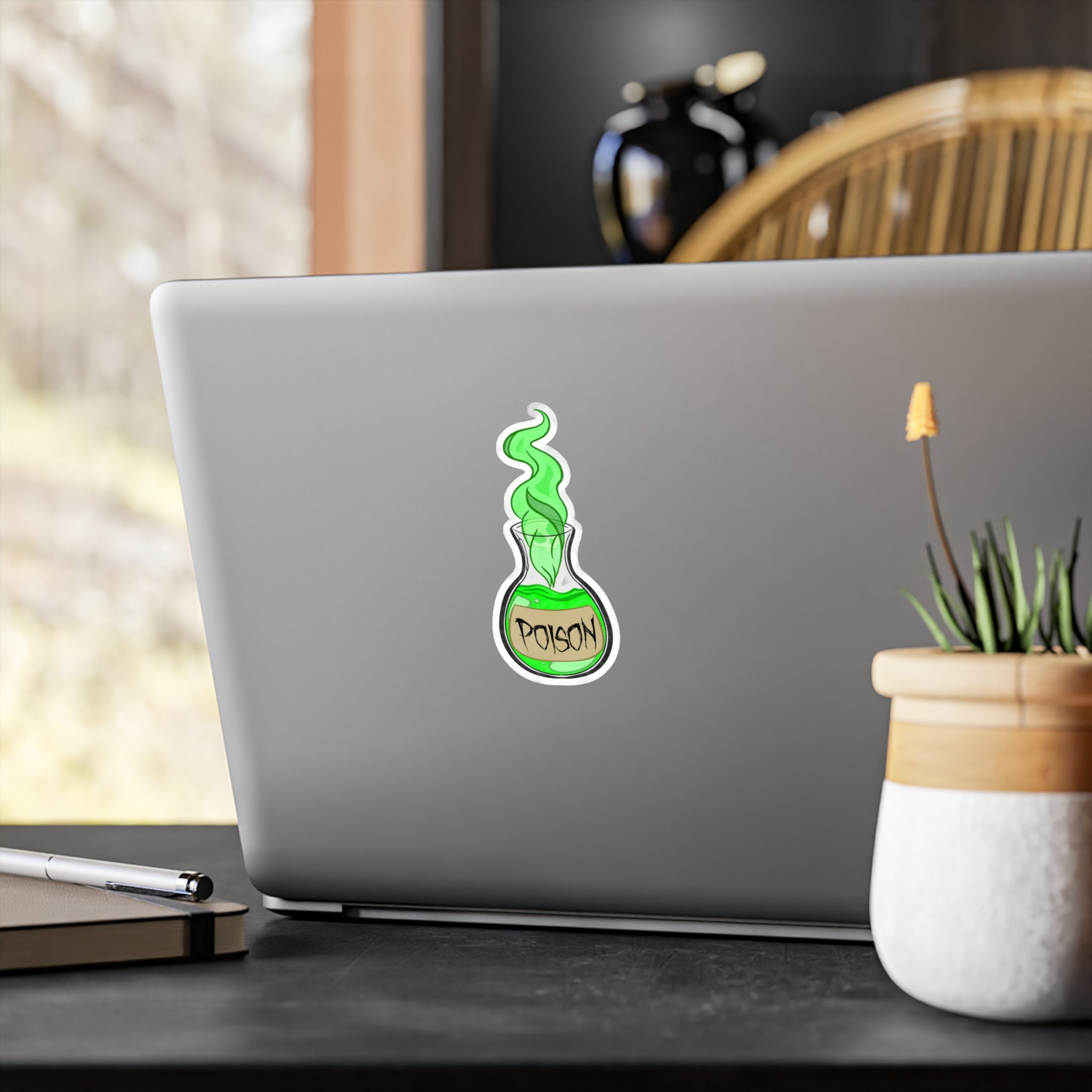 „Grüne Giftflaschen-Aufkleber – Fantasy Vinyl-Sticker für DnD, Nerds & Gamer (Wasserfest)”