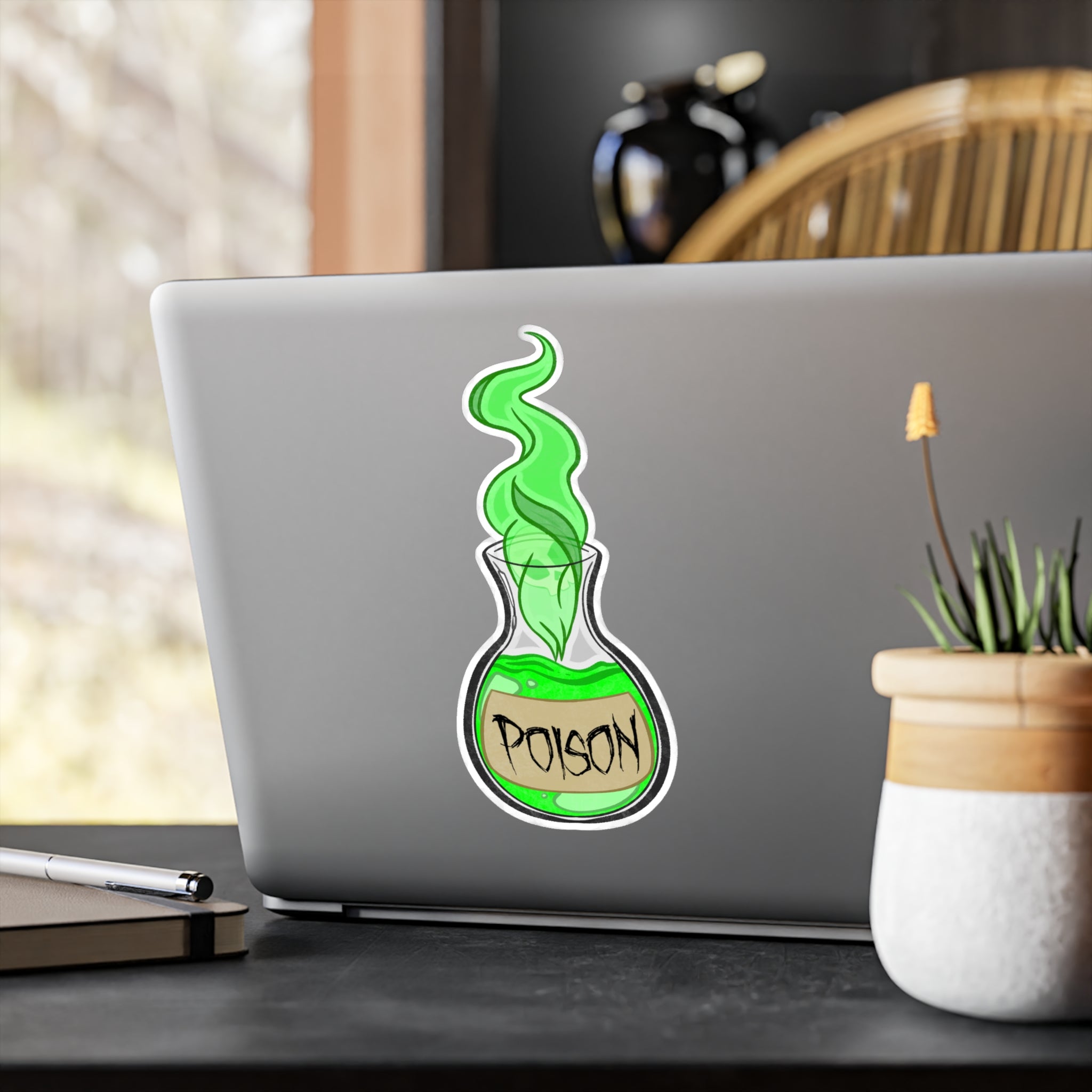 „Grüne Giftflaschen-Aufkleber – Fantasy Vinyl-Sticker für DnD, Nerds & Gamer (Wasserfest)”