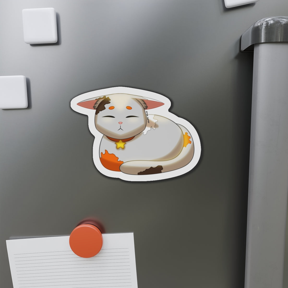 Adorable Cat Die-Cut Magnet | Cute Kitten Decor | Fridge Magnet | Pet Lover Gift | Cat Lover's Home Decor, Playful Kitchen Accent, Feline