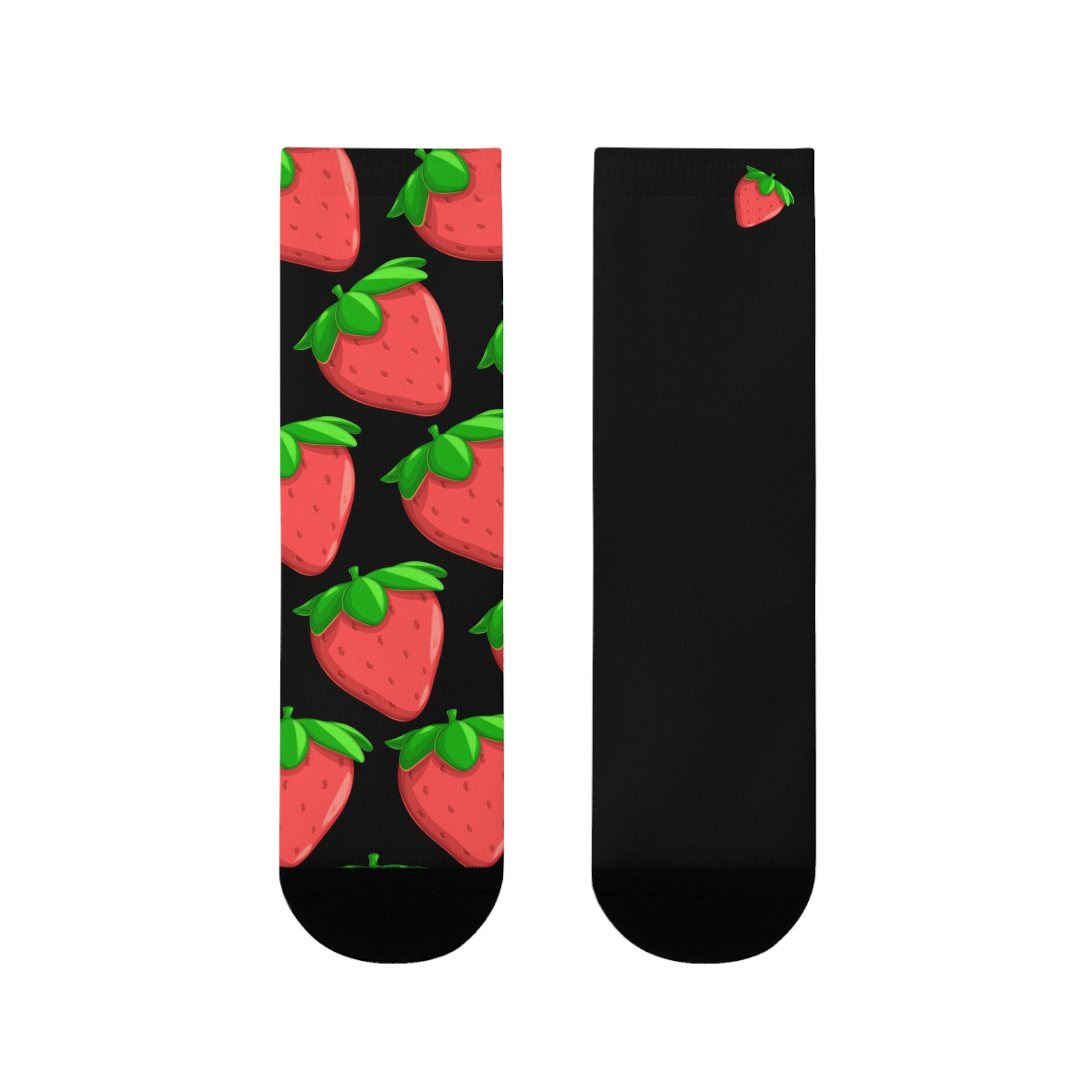 Whimsical Strawberry Crew Socks - Fun Gift for Food Lovers, Summer BBQ, Gardening, Cozy Homewear, Unique Stocking Stuffers