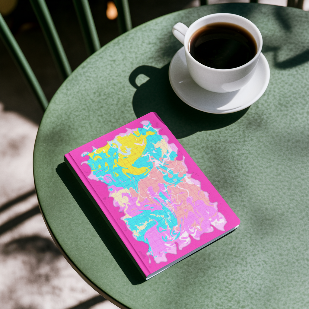 Buntes Abstraktes Hardcover Journal – Leinwand für freie Gedanken