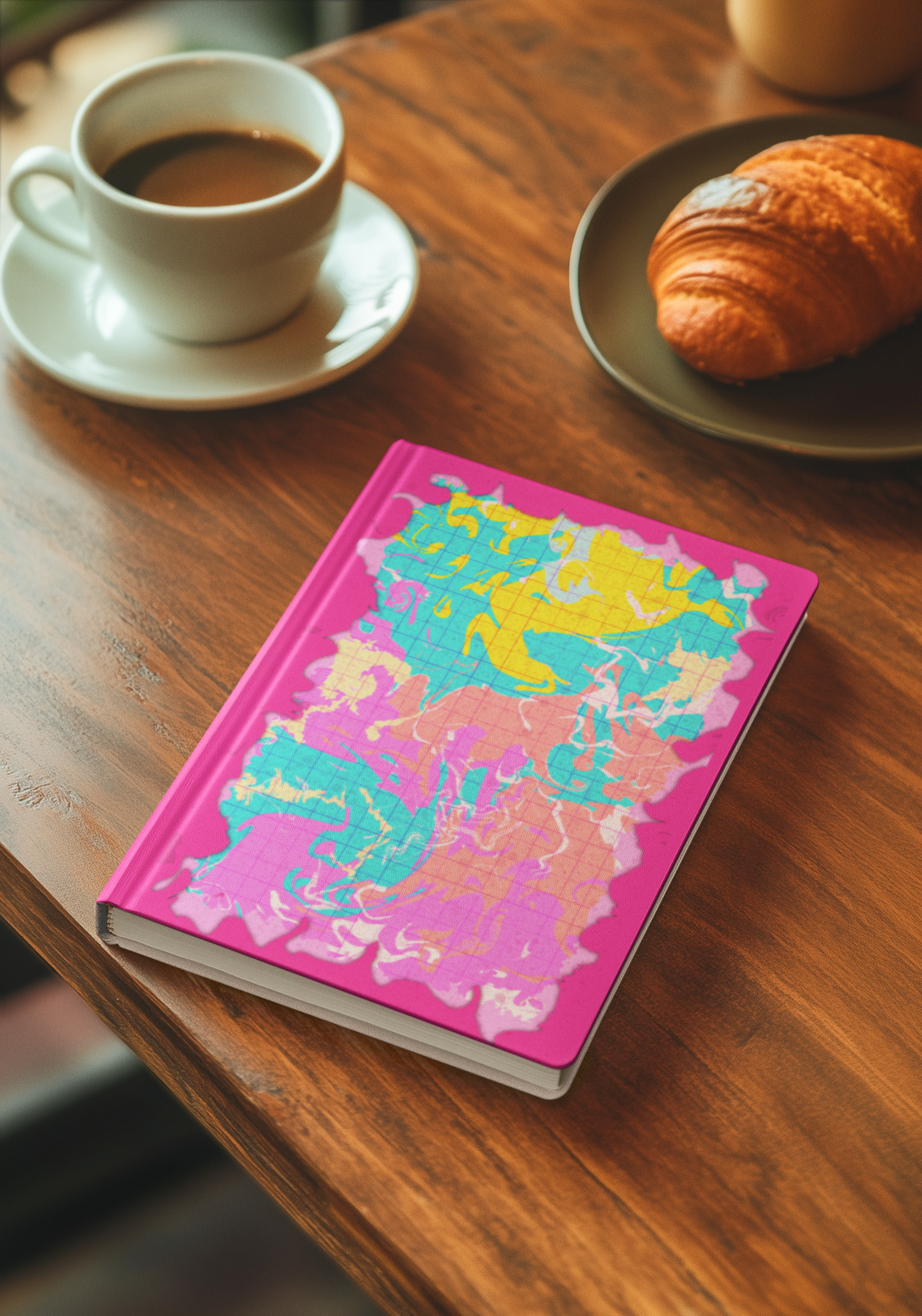 Buntes Abstraktes Hardcover Journal – Leinwand für freie Gedanken