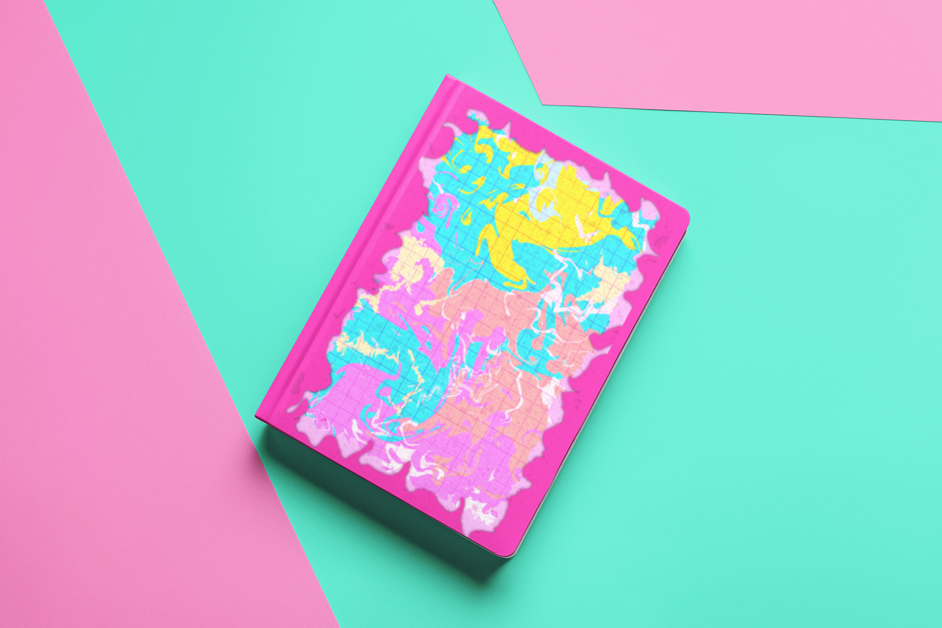 Buntes Abstraktes Hardcover Journal – Leinwand für freie Gedanken