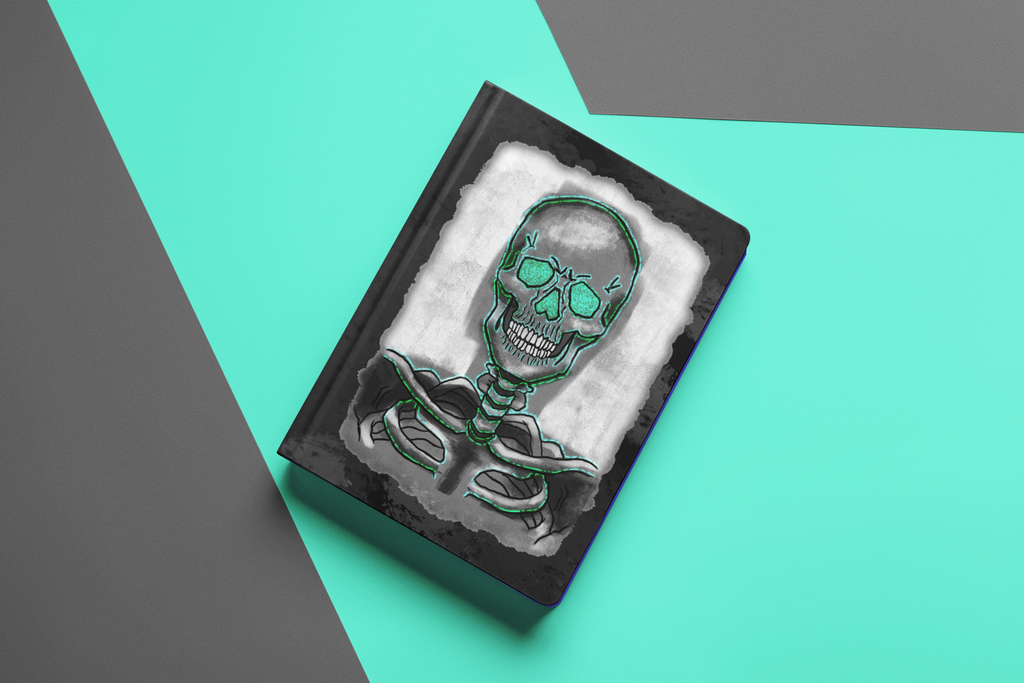 Gothisches Skelett Hardcover Journal – Ein stiller Begleiter für dunkle Gedanken