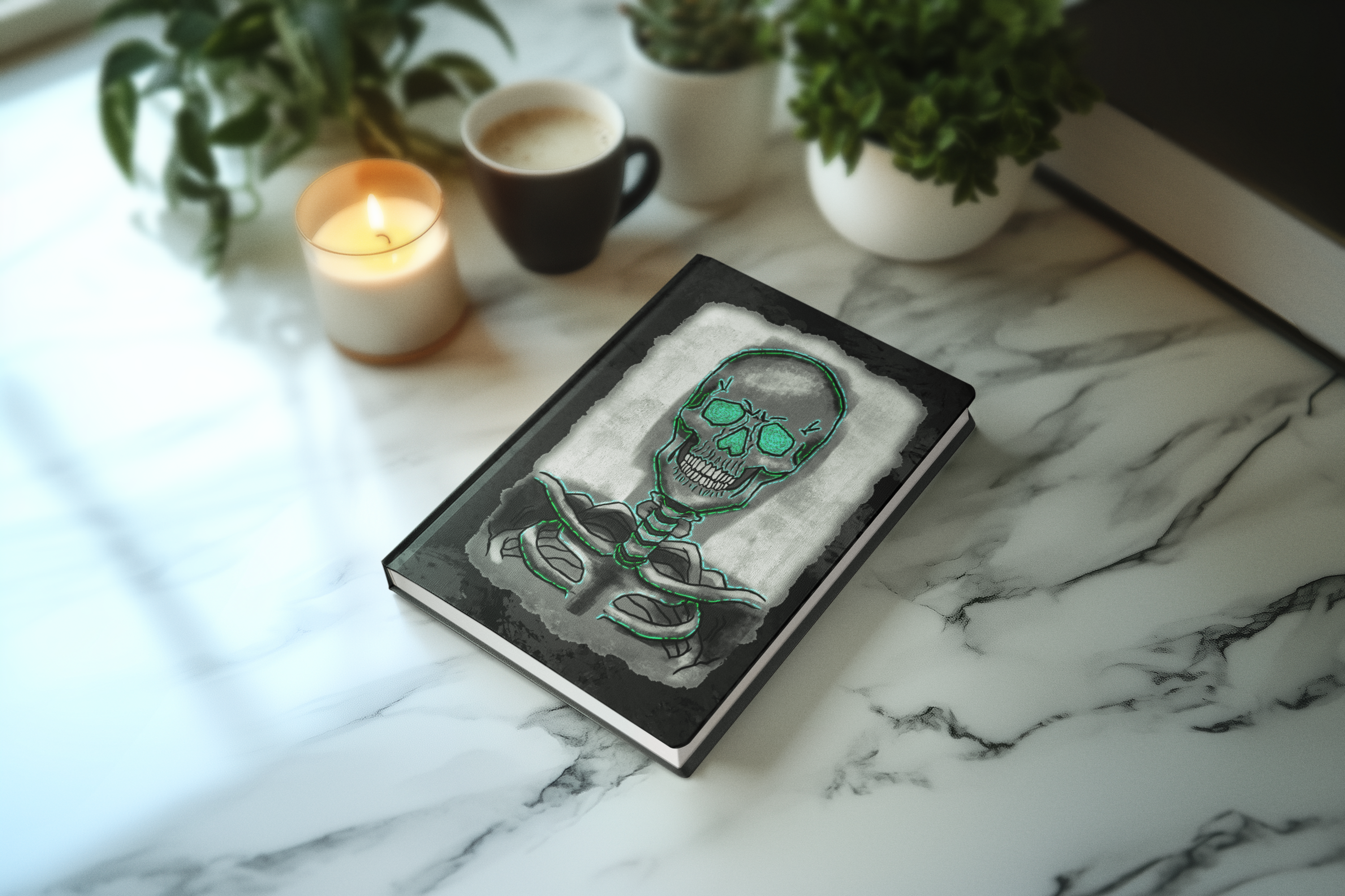 Gothisches Skelett Hardcover Journal – Ein stiller Begleiter für dunkle Gedanken