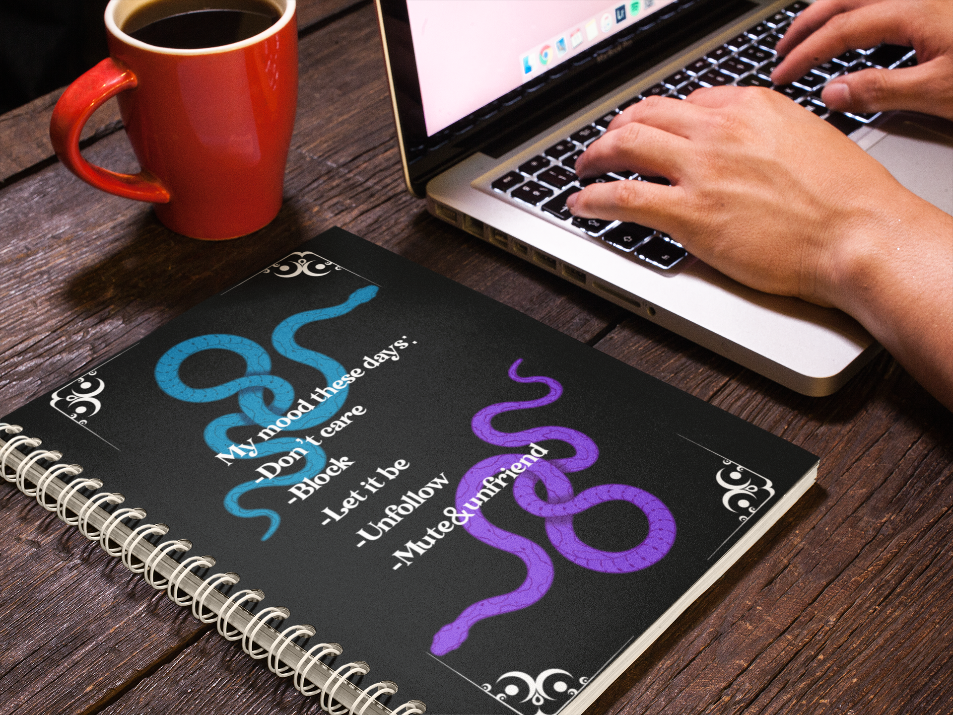 Schlangen Spiral-Mood-Journal – Raum für emotionale Zyklen