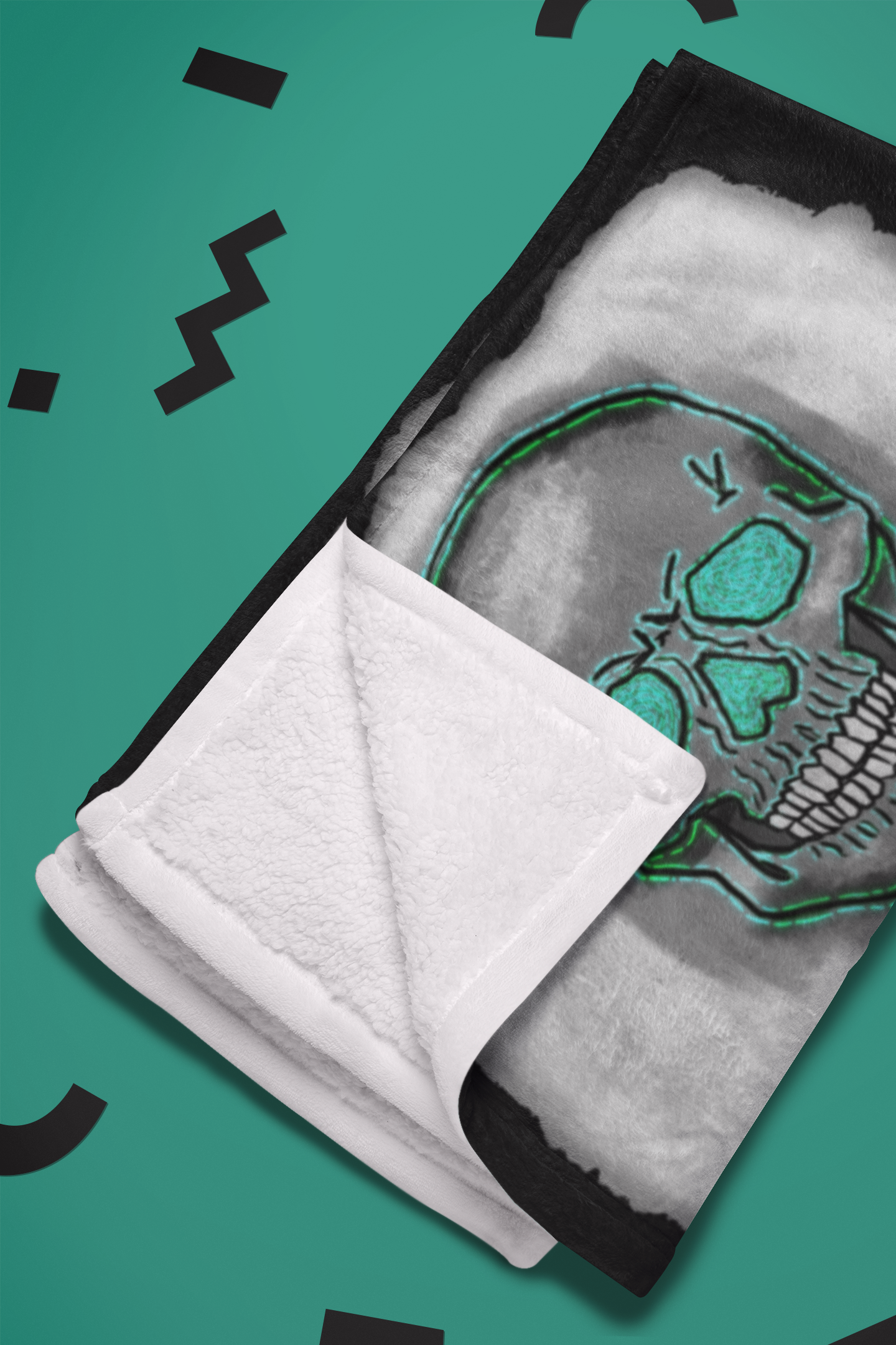 Gespenstische Skelett-Plüschdecke | Weiche Halloween-Decke für Herbst & Wohnzimmer