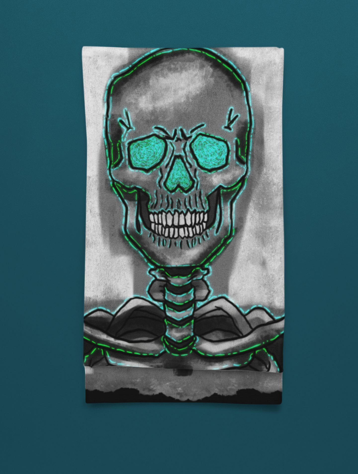 Gespenstische Skelett-Plüschdecke | Weiche Halloween-Decke für Herbst & Wohnzimmer