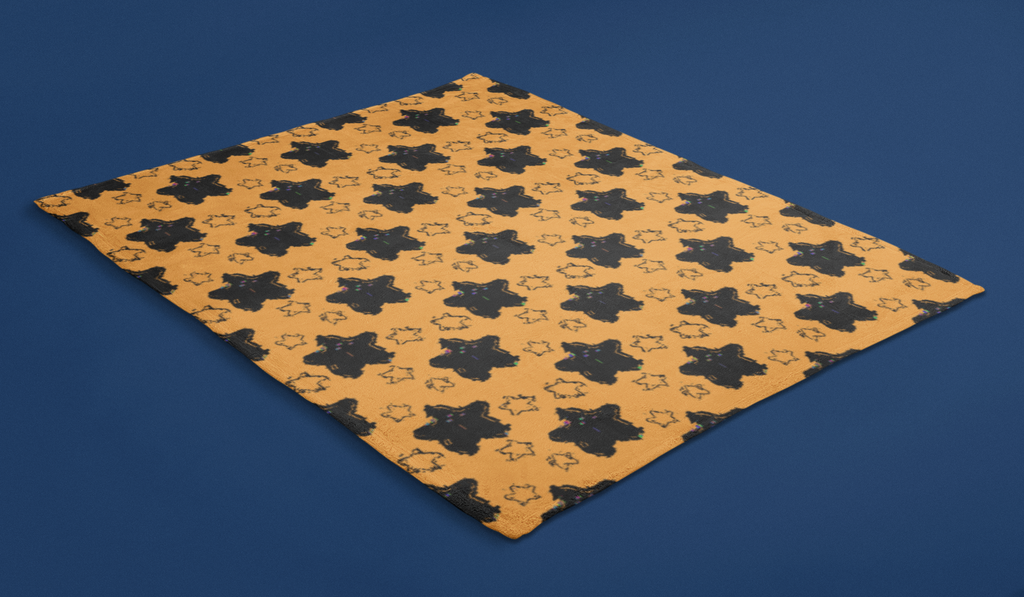 Sternenmuster Plüschdecke – Himmlische Wohndecke für ruhige Abende