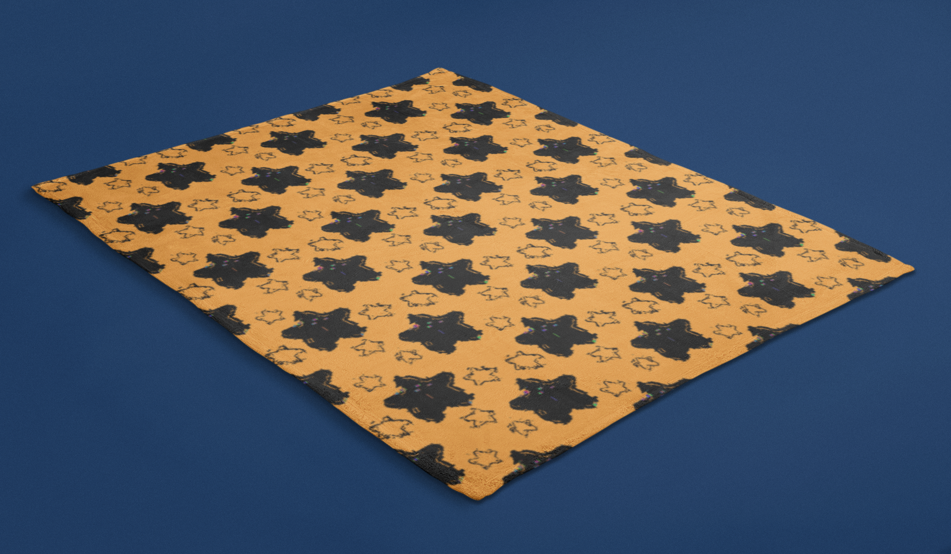 Sternenmuster Plüschdecke – Himmlische Wohndecke für ruhige Abende