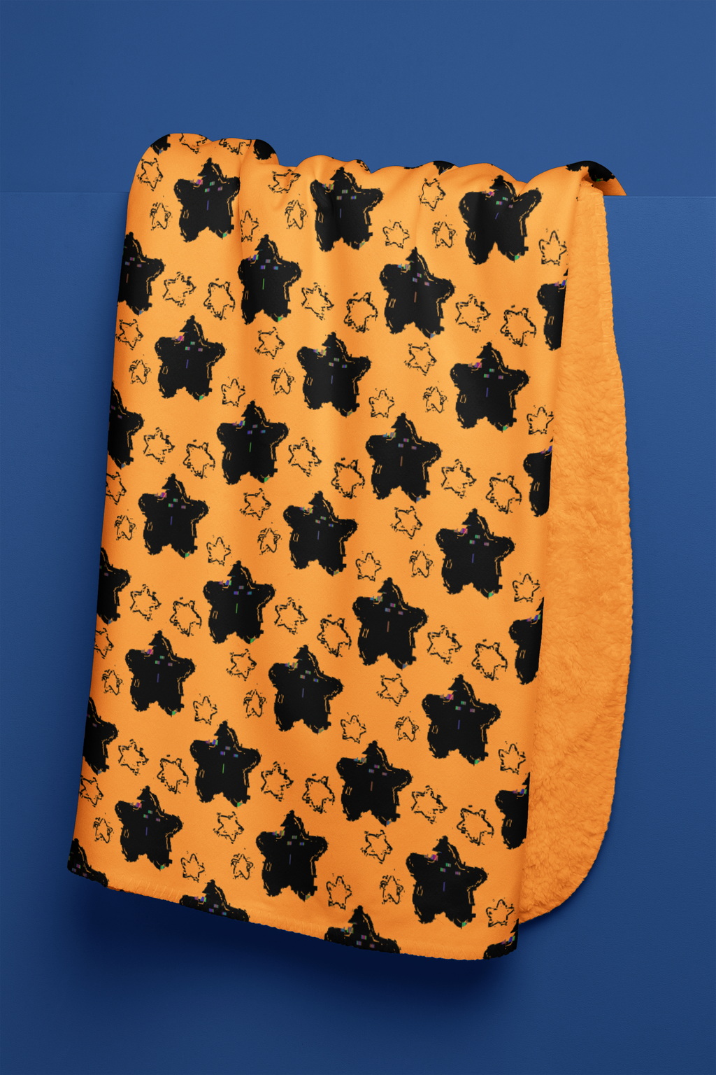 Sternenmuster Plüschdecke – Himmlische Wohndecke für ruhige Abende