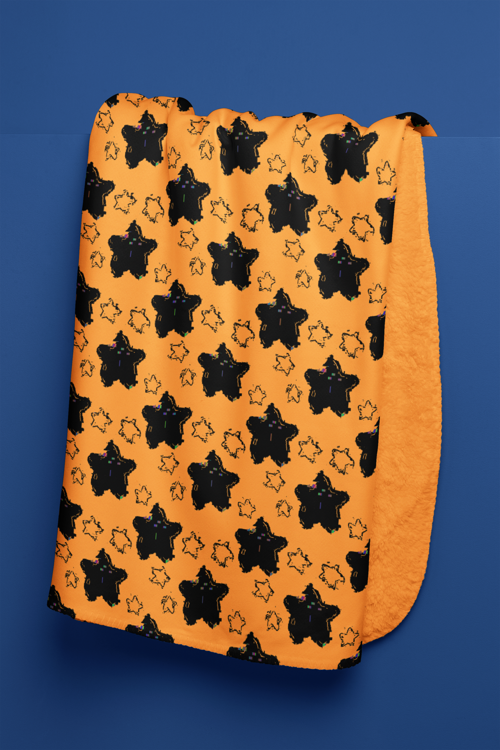 Sternenmuster Plüschdecke – Himmlische Wohndecke für ruhige Abende