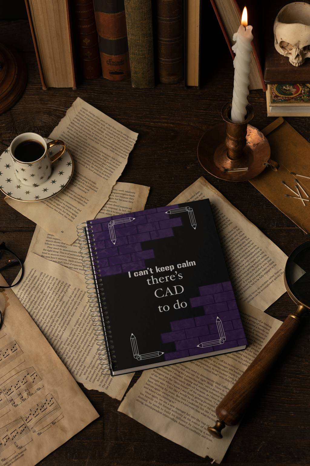 Spiraljournal für CAD-Kreative – Motivationsnotizbuch für Designer & Studierende