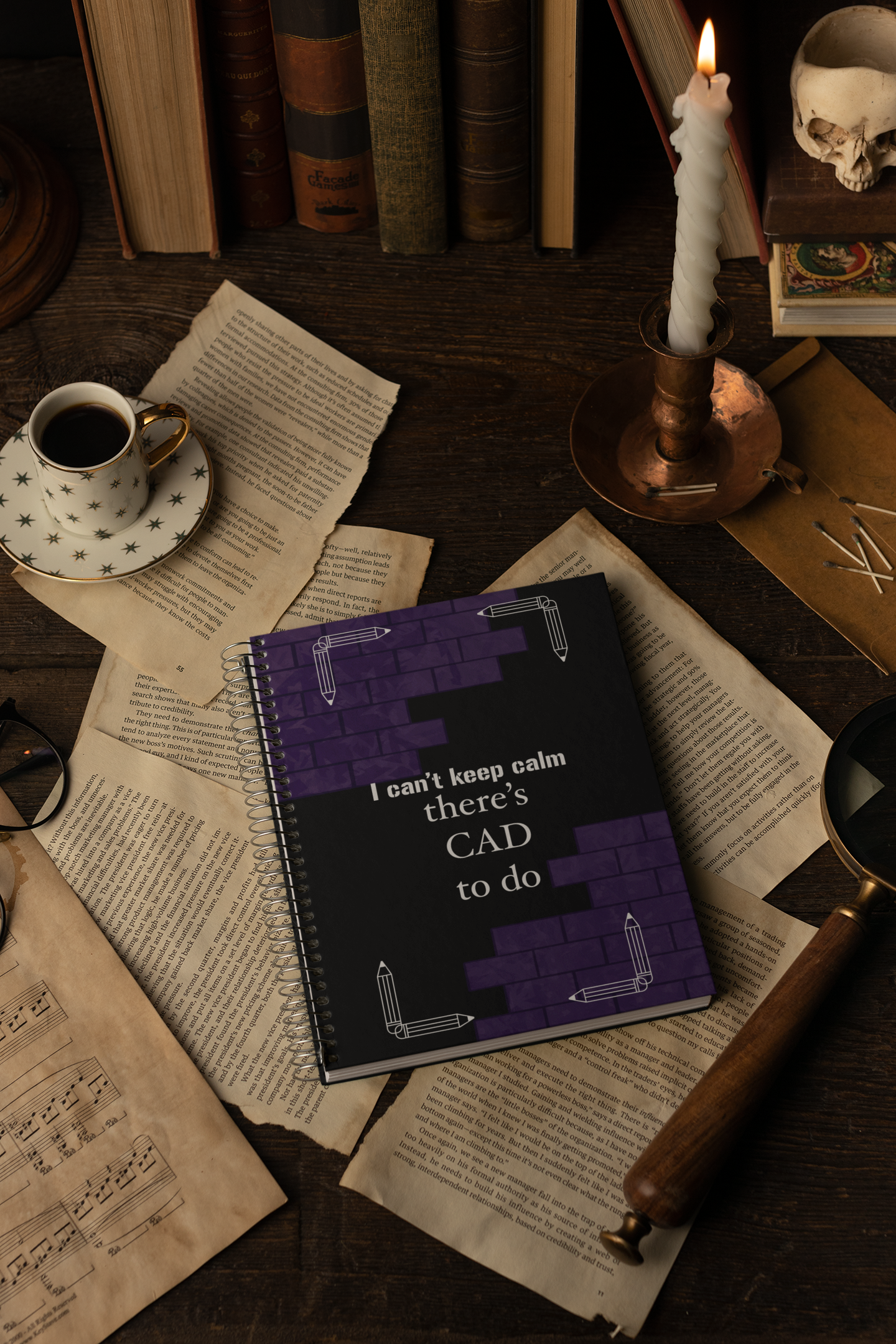 Spiraljournal für CAD-Kreative – Motivationsnotizbuch für Designer & Studierende