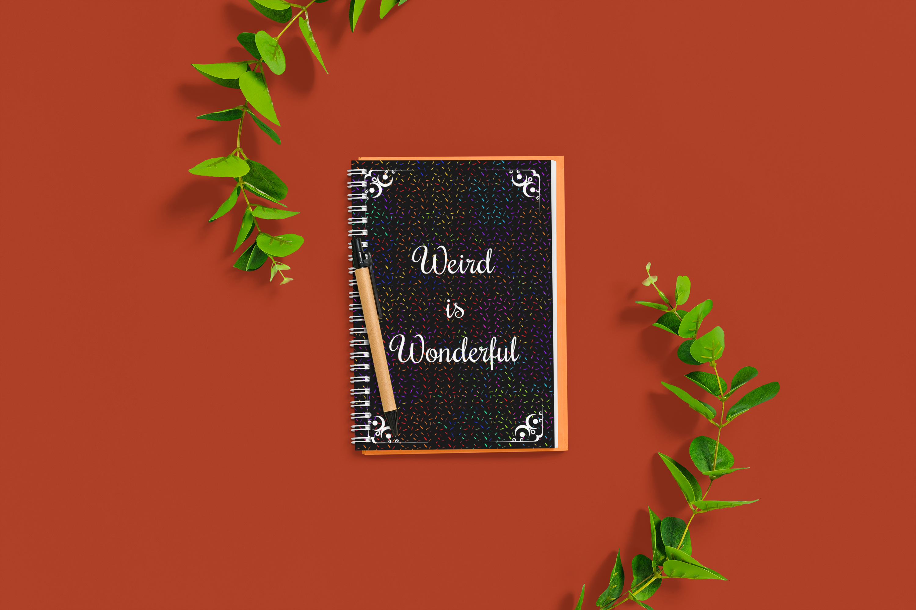 Weird is Wonderful Spiraljournal – Einzigartiges Geschenk für Kreative, Studierende & Außenseiter