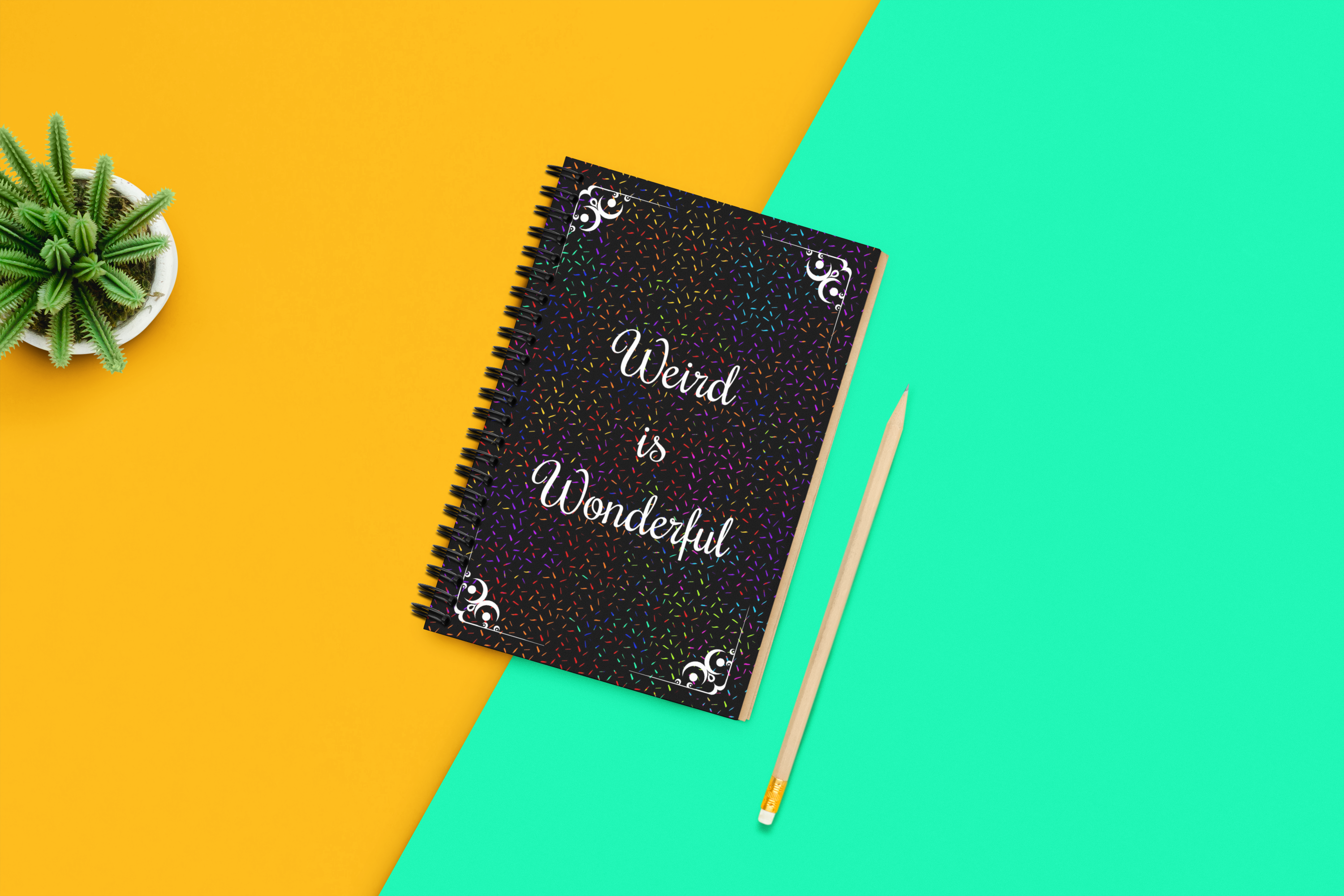 Weird is Wonderful Spiraljournal – Einzigartiges Geschenk für Kreative, Studierende & Außenseiter