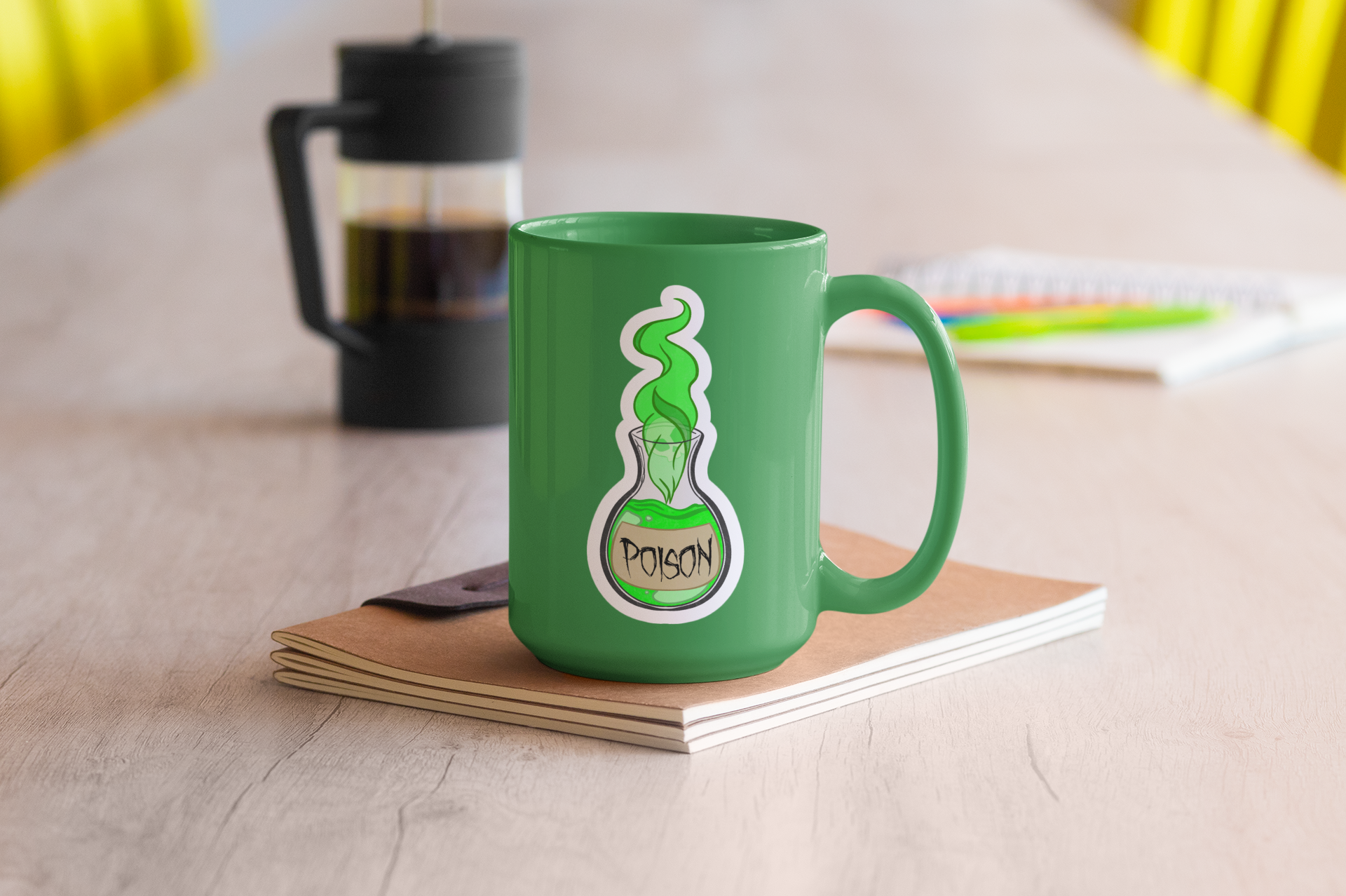 „Grüne Giftflaschen-Aufkleber – Fantasy Vinyl-Sticker für DnD, Nerds & Gamer (Wasserfest)”