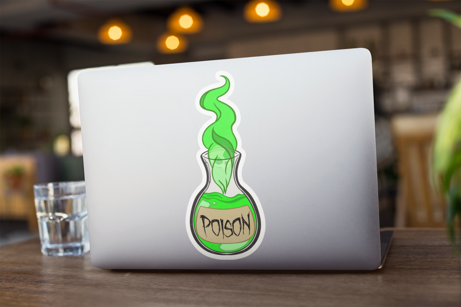„Grüne Giftflaschen-Aufkleber – Fantasy Vinyl-Sticker für DnD, Nerds & Gamer (Wasserfest)”