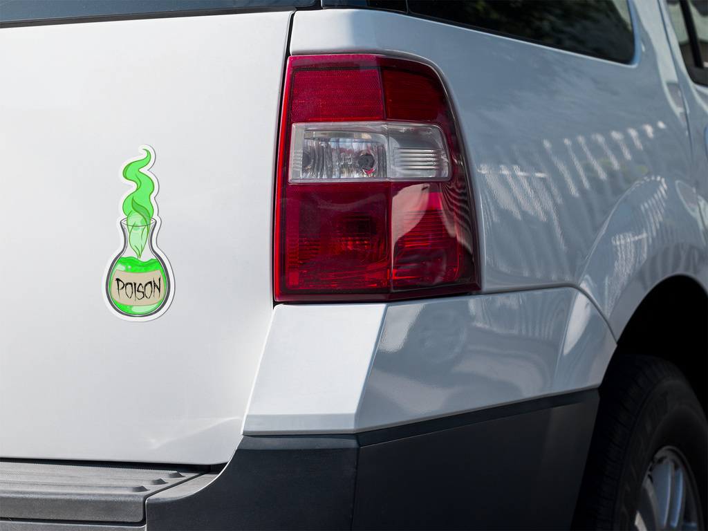„Grüne Giftflaschen-Aufkleber – Fantasy Vinyl-Sticker für DnD, Nerds & Gamer (Wasserfest)”