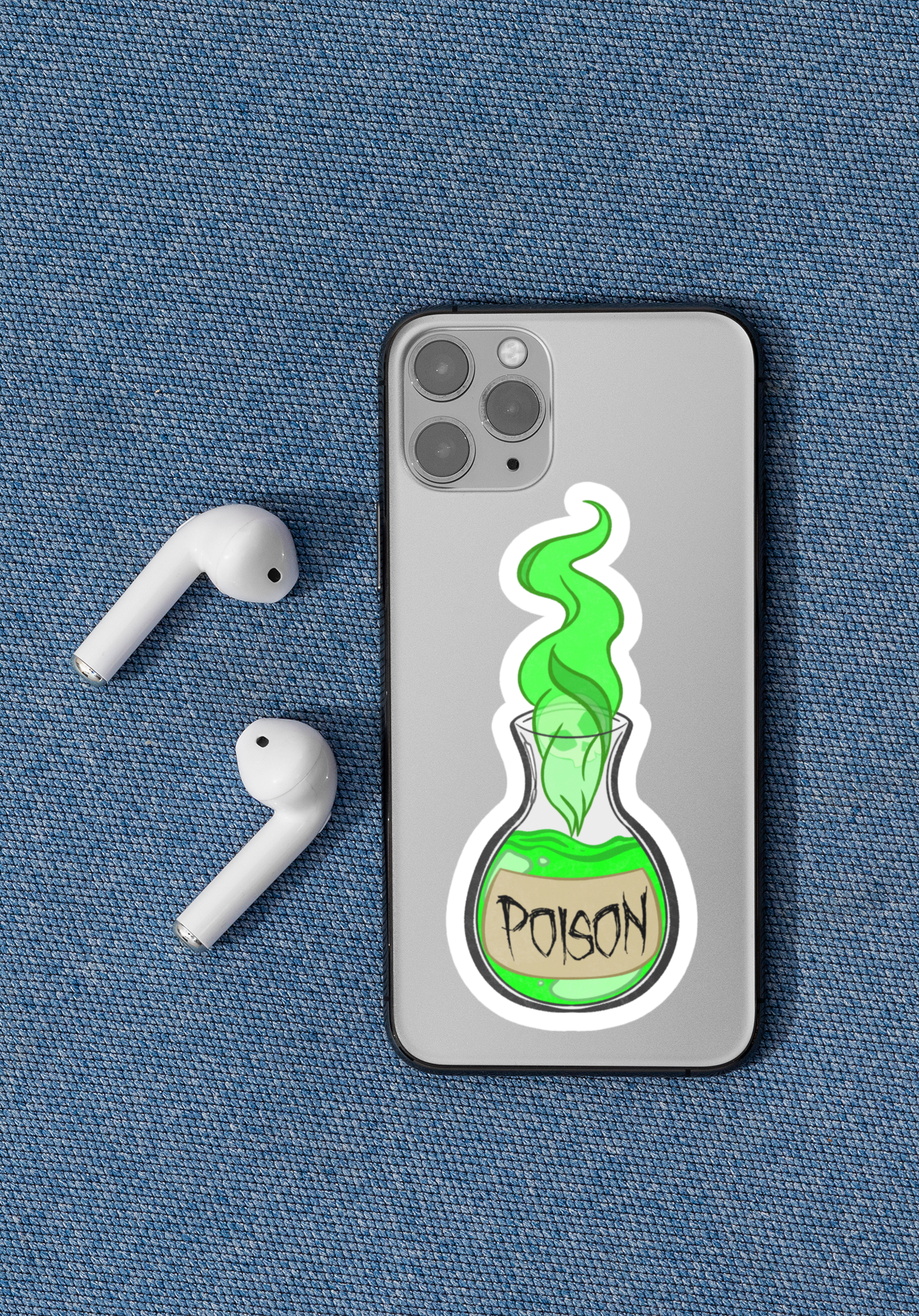 „Grüne Giftflaschen-Aufkleber – Fantasy Vinyl-Sticker für DnD, Nerds & Gamer (Wasserfest)”