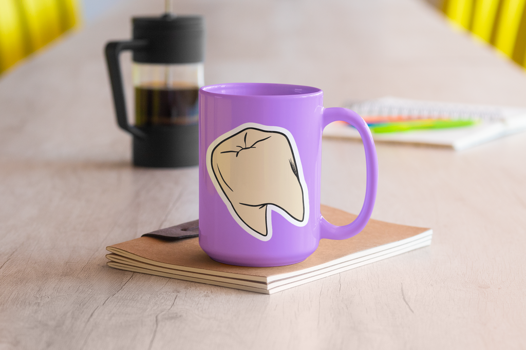 „Grotesker Zahn-Aufkleber – Gotischer Vinyl-Sticker für Laptop, Flaschen & Journale (Wetterfest, Matt)”