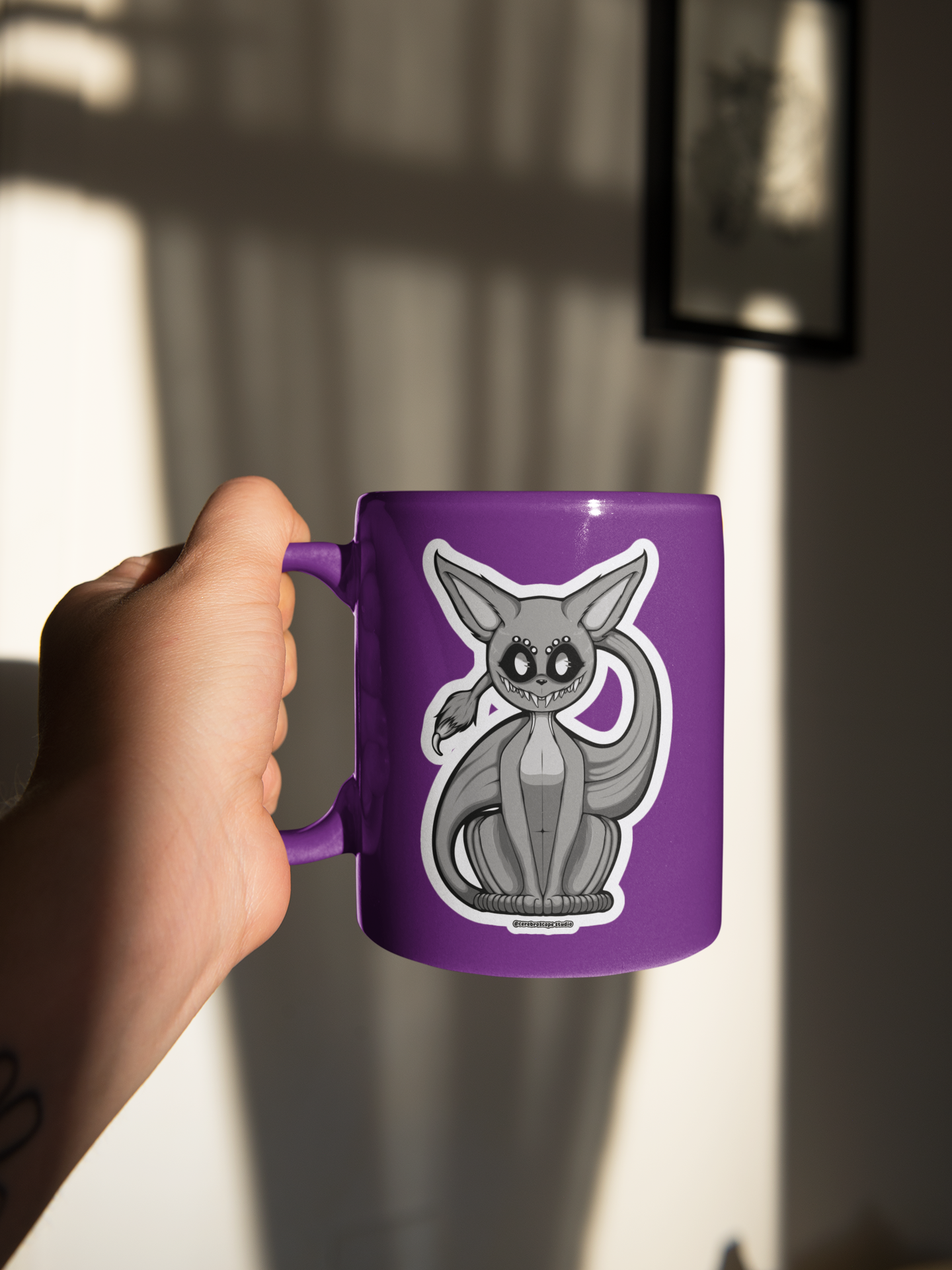 Dämonischer Familiar Sticker | Süßes Gothic Wesen – Vinyl (matt)