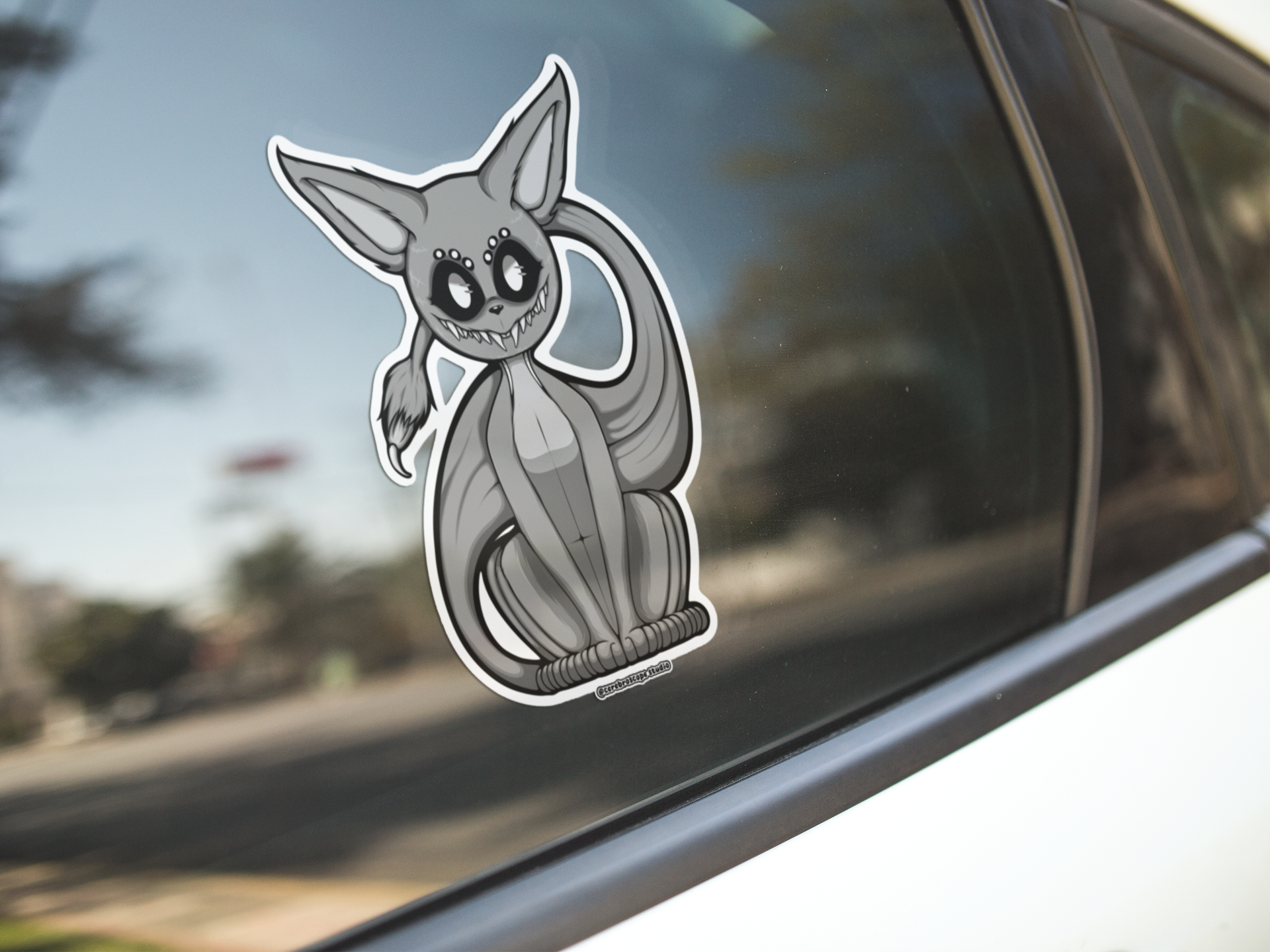 Dämonischer Familiar Sticker | Süßes Gothic Wesen – Vinyl (matt)