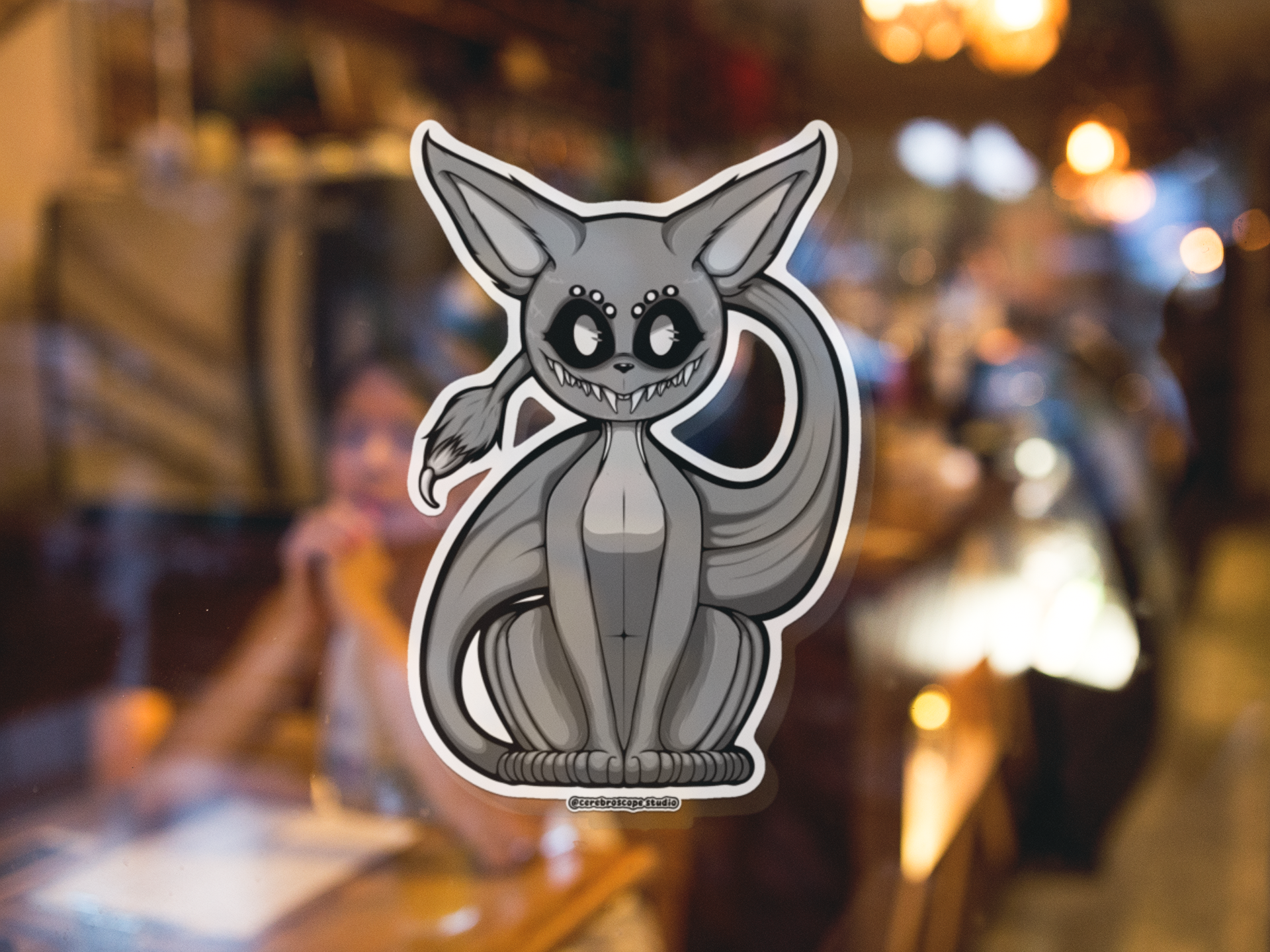 Dämonischer Familiar Sticker | Süßes Gothic Wesen – Vinyl (matt)