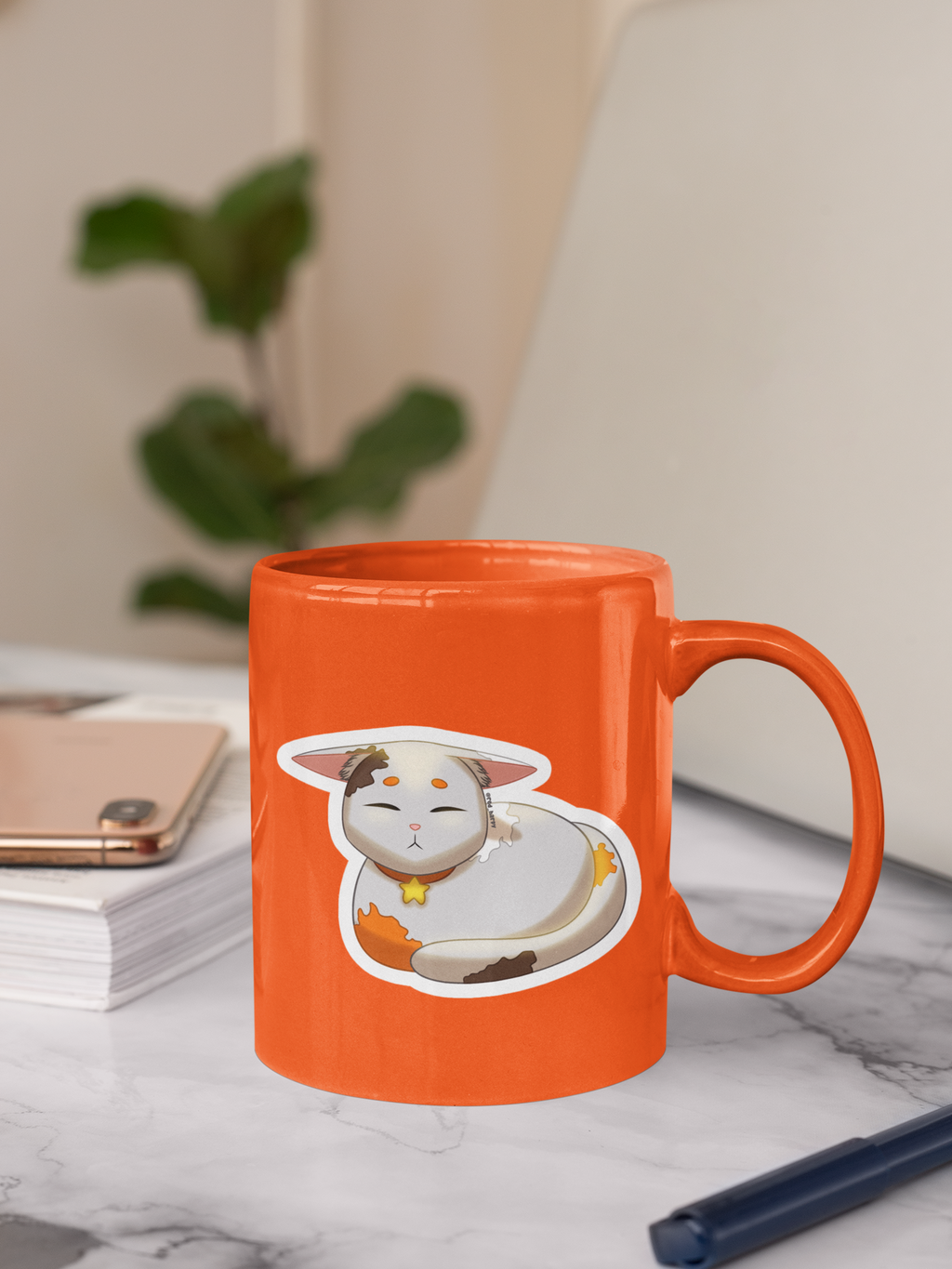 Süße Kiss-Cut Calico Kitty VInyl-Sticker