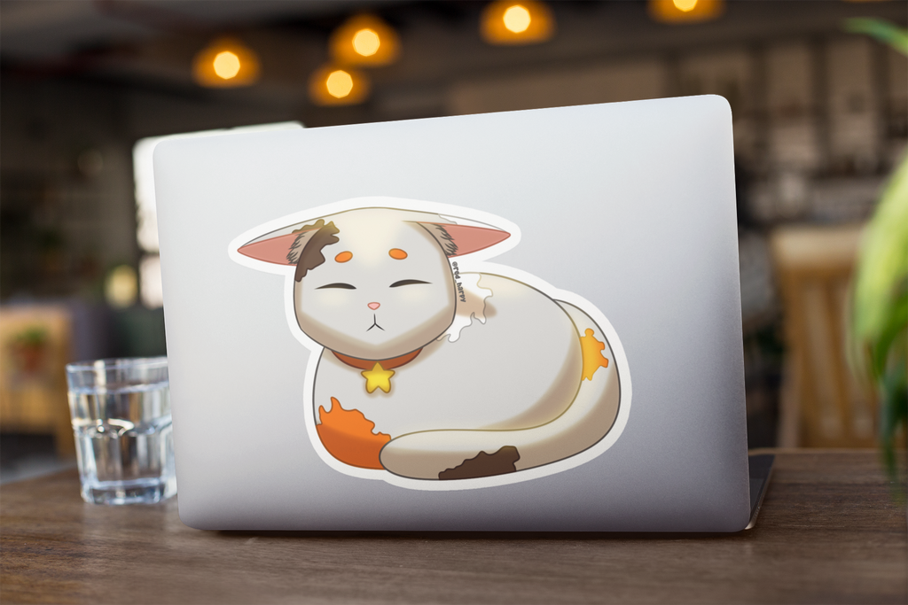 Süße Kiss-Cut Calico Kitty VInyl-Sticker