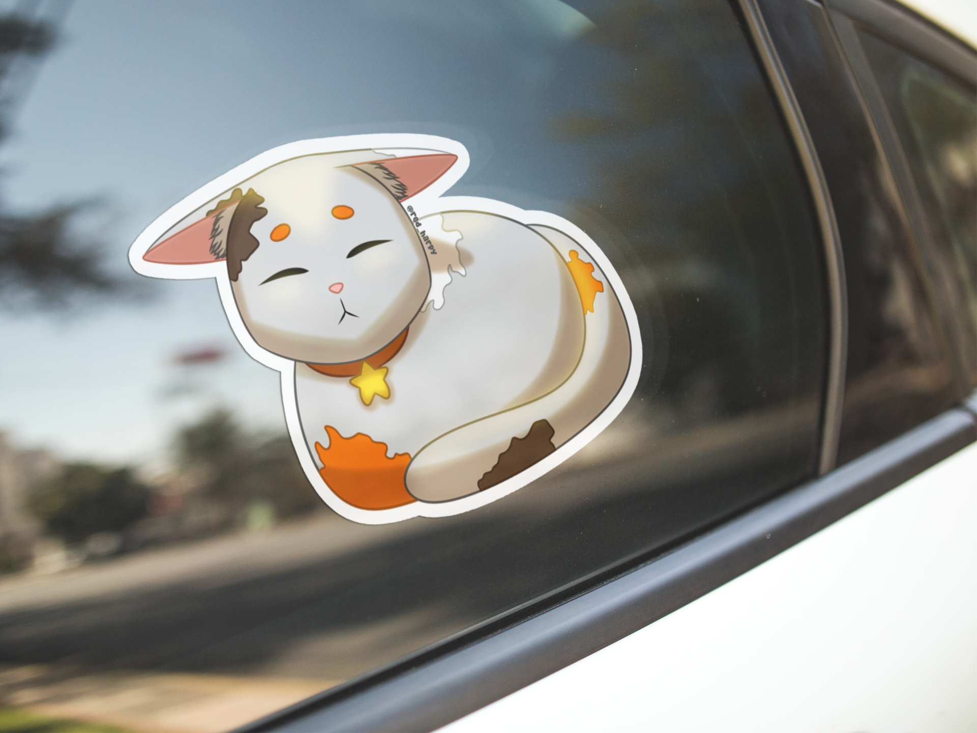 Süße Kiss-Cut Calico Kitty VInyl-Sticker