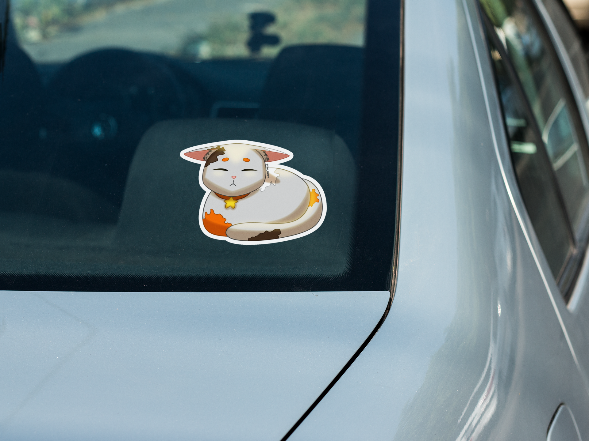 Süße Kiss-Cut Calico Kitty VInyl-Sticker