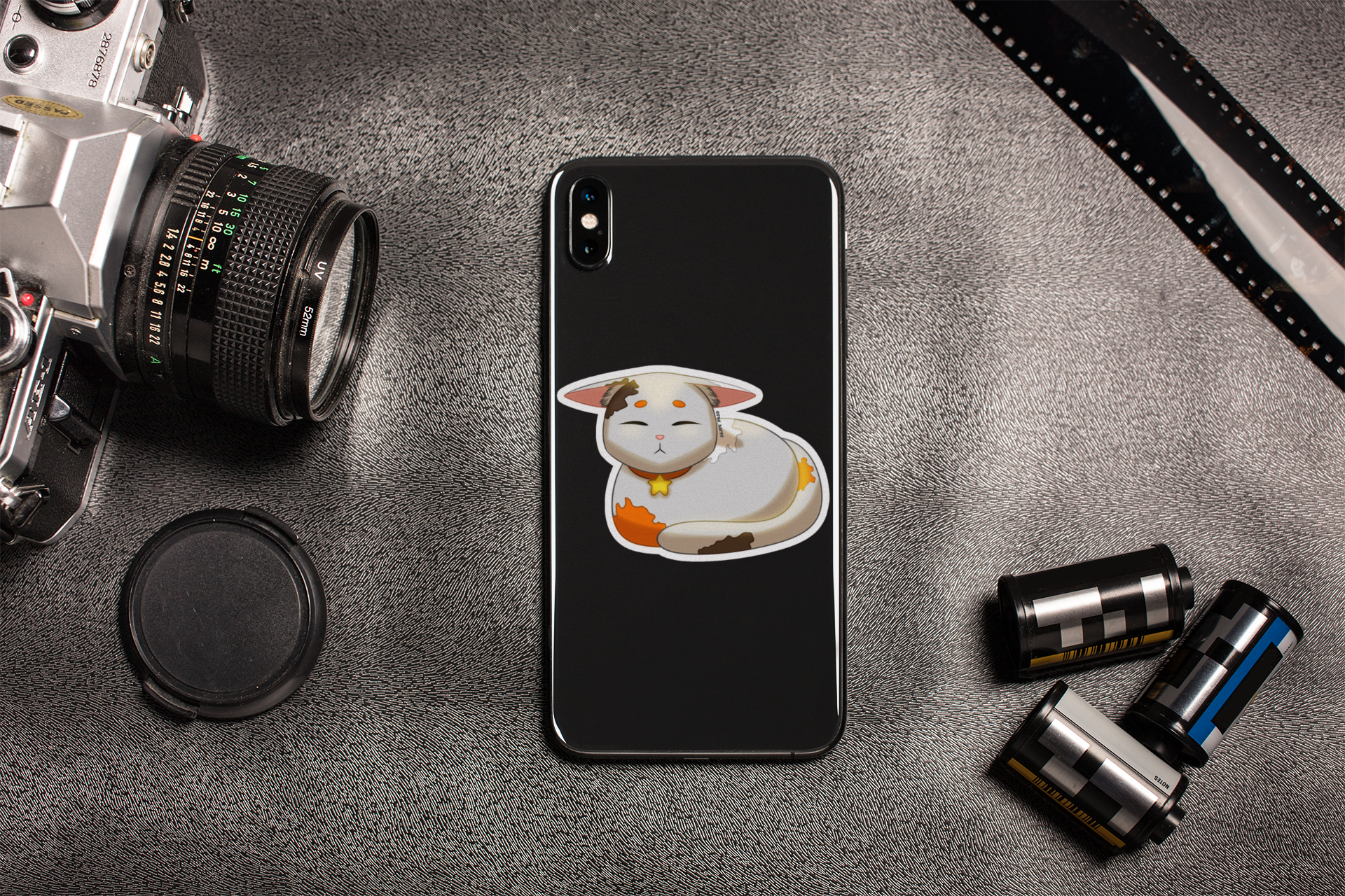 Süße Kiss-Cut Calico Kitty VInyl-Sticker