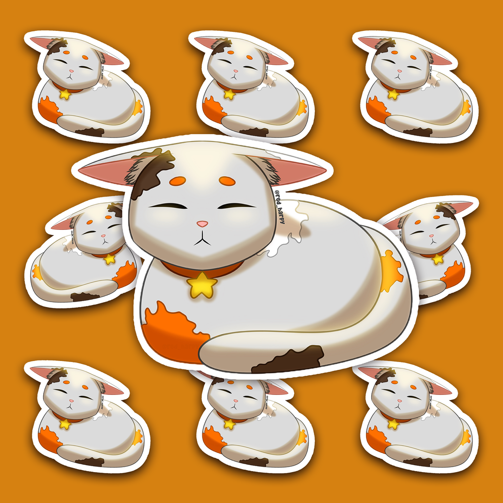 Süße Kiss-Cut Calico Kitty VInyl-Sticker