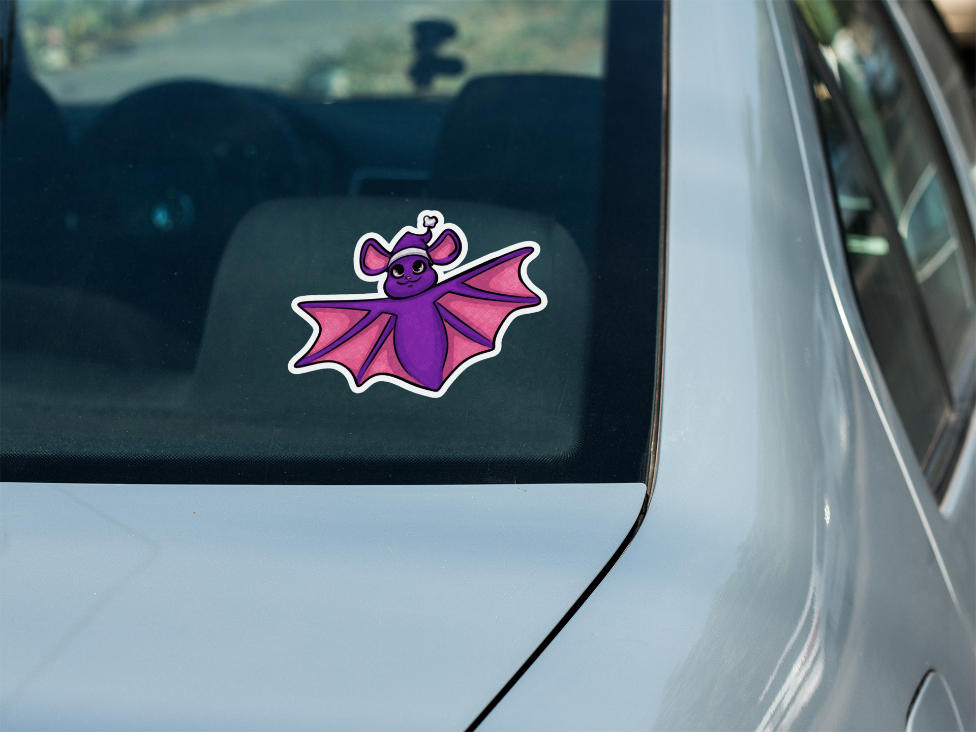 Süßer Lila Fledermaus Vinyl-Aufkleber – Kiss-Cut Sticker for Laptops, Water Bottles & Journals
