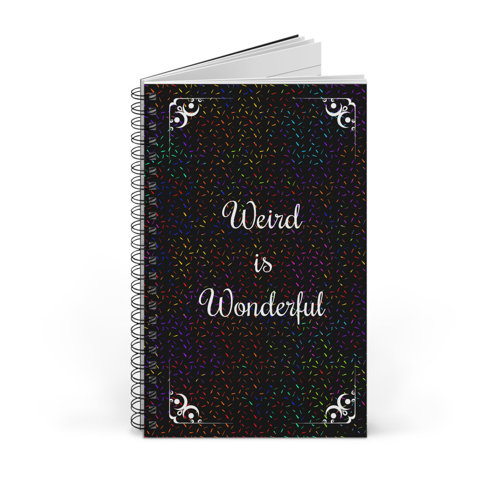 Weird is Wonderful Spiraljournal – Einzigartiges Geschenk für Kreative, Studierende & Außenseiter