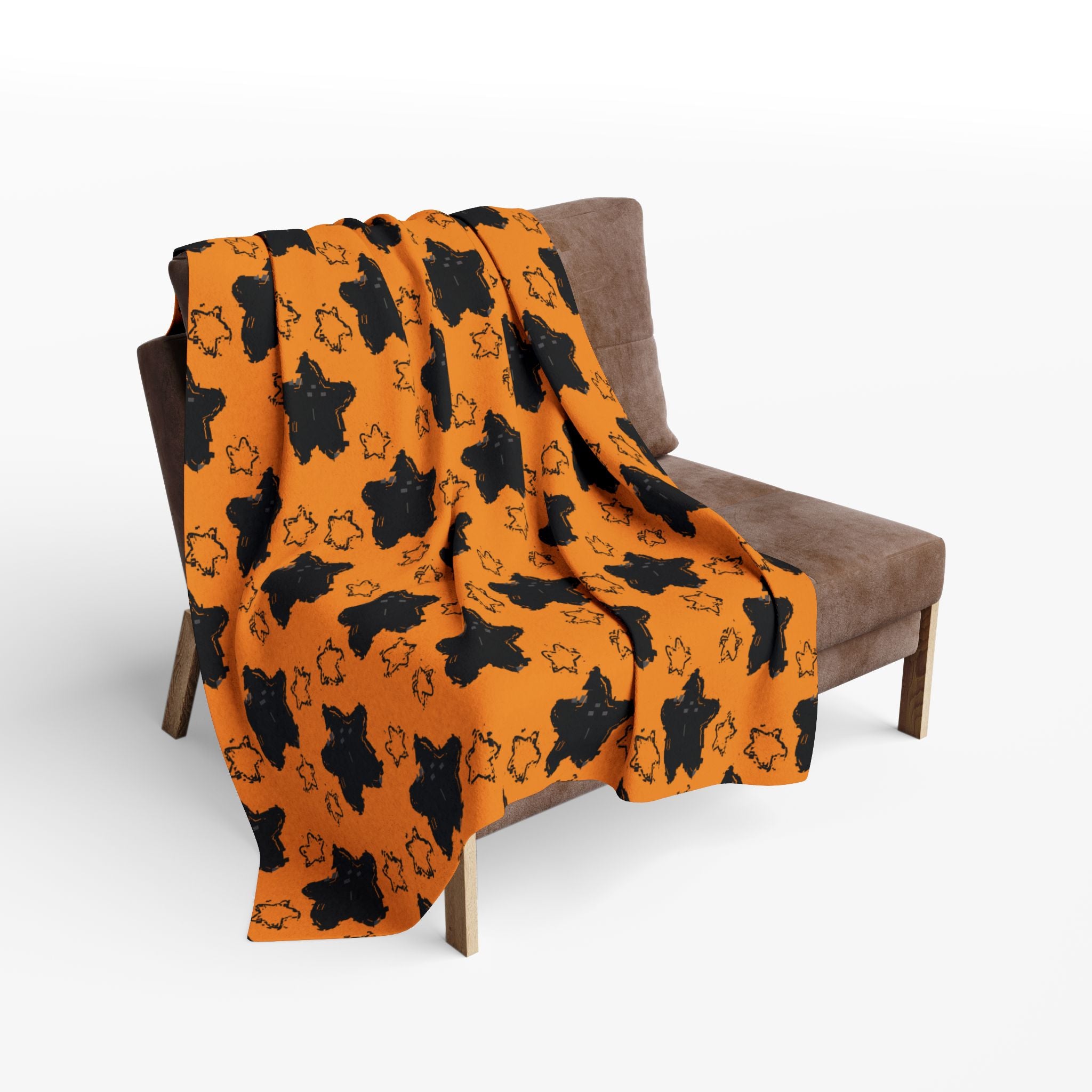 Sternenmuster Plüschdecke – Himmlische Wohndecke für ruhige Abende