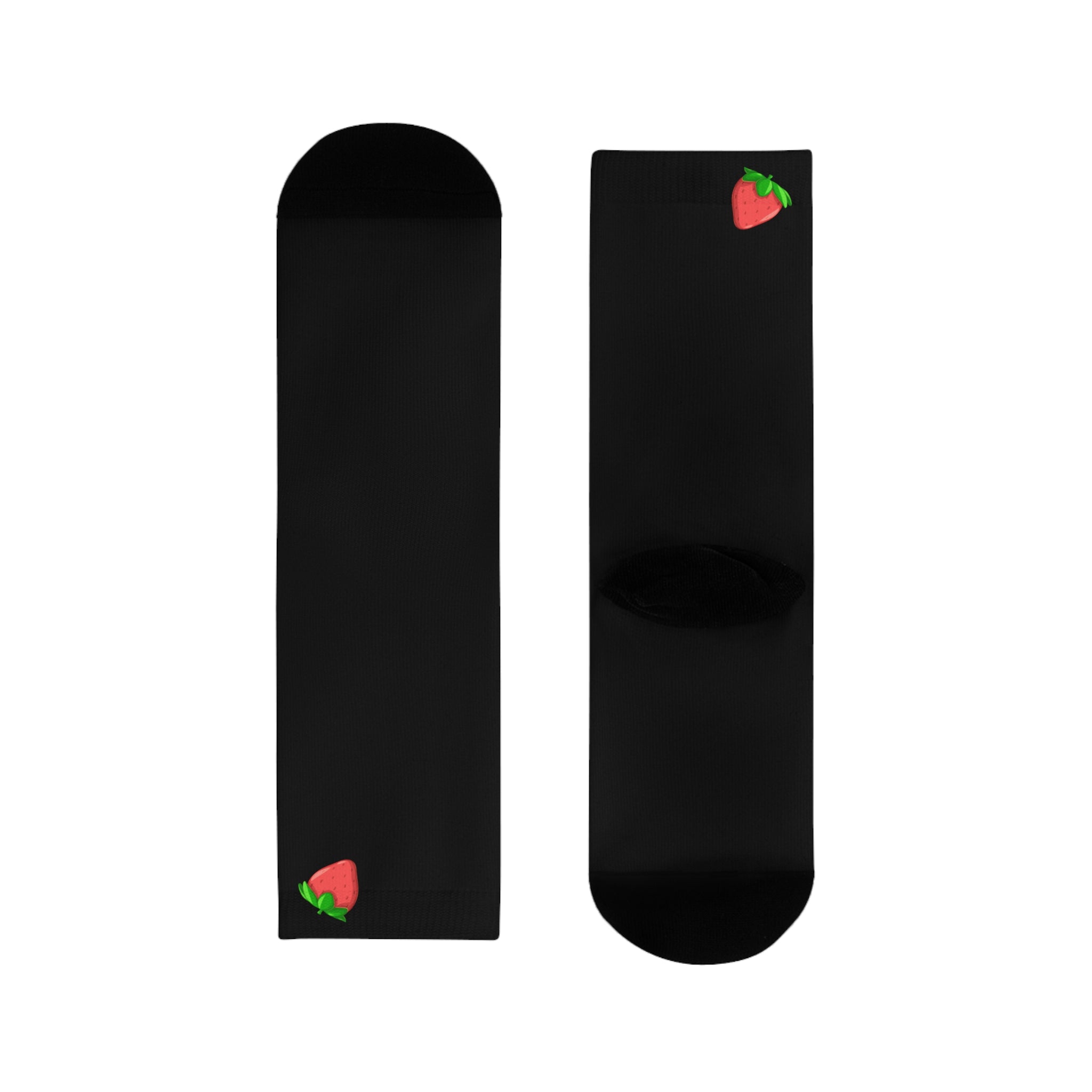 Whimsical Strawberry Crew Socks - Fun Gift for Food Lovers, Summer BBQ, Gardening, Cozy Homewear, Unique Stocking Stuffers