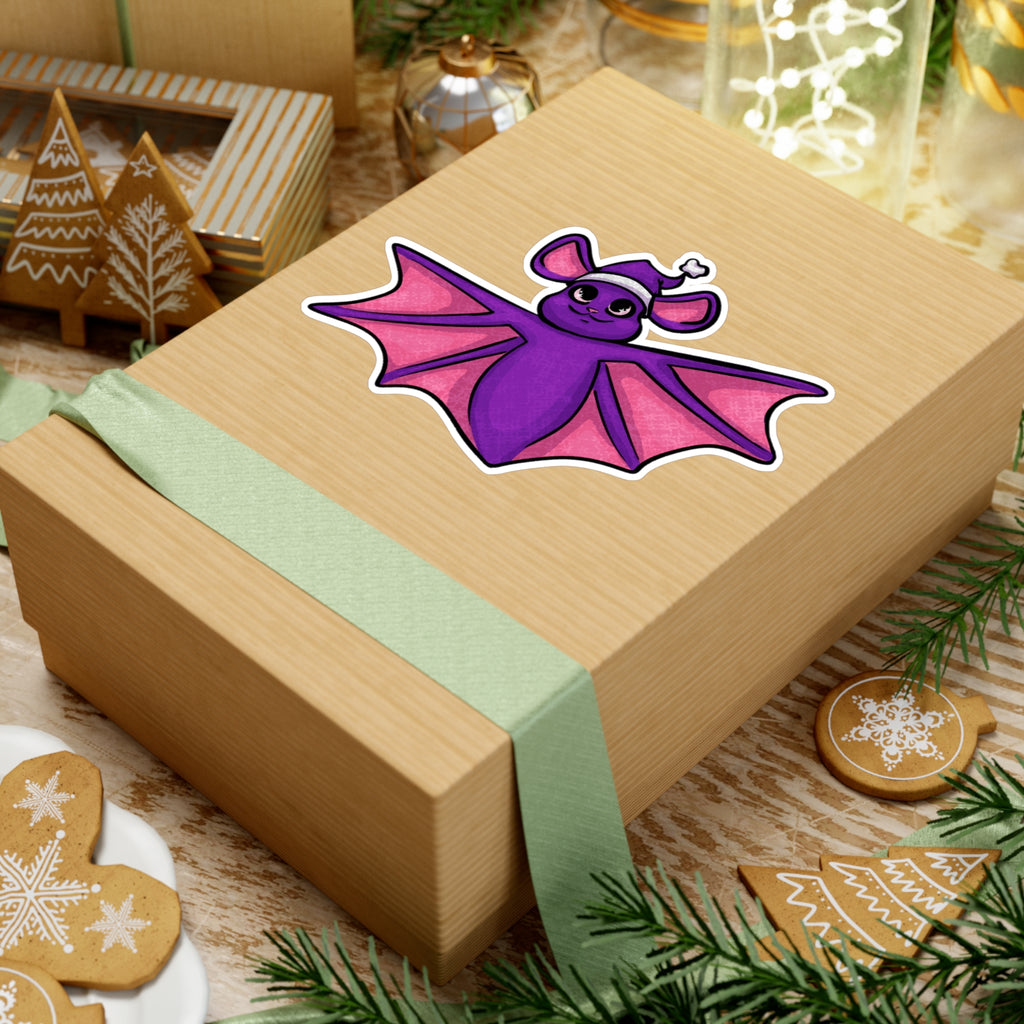 Süßer Lila Fledermaus Vinyl-Aufkleber – Kiss-Cut Sticker for Laptops, Water Bottles & Journals
