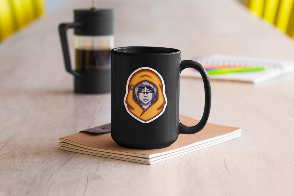 Moody Desert Girl Sticker | Surreales Portrait – Vinyl‑Aufkleber (matt)