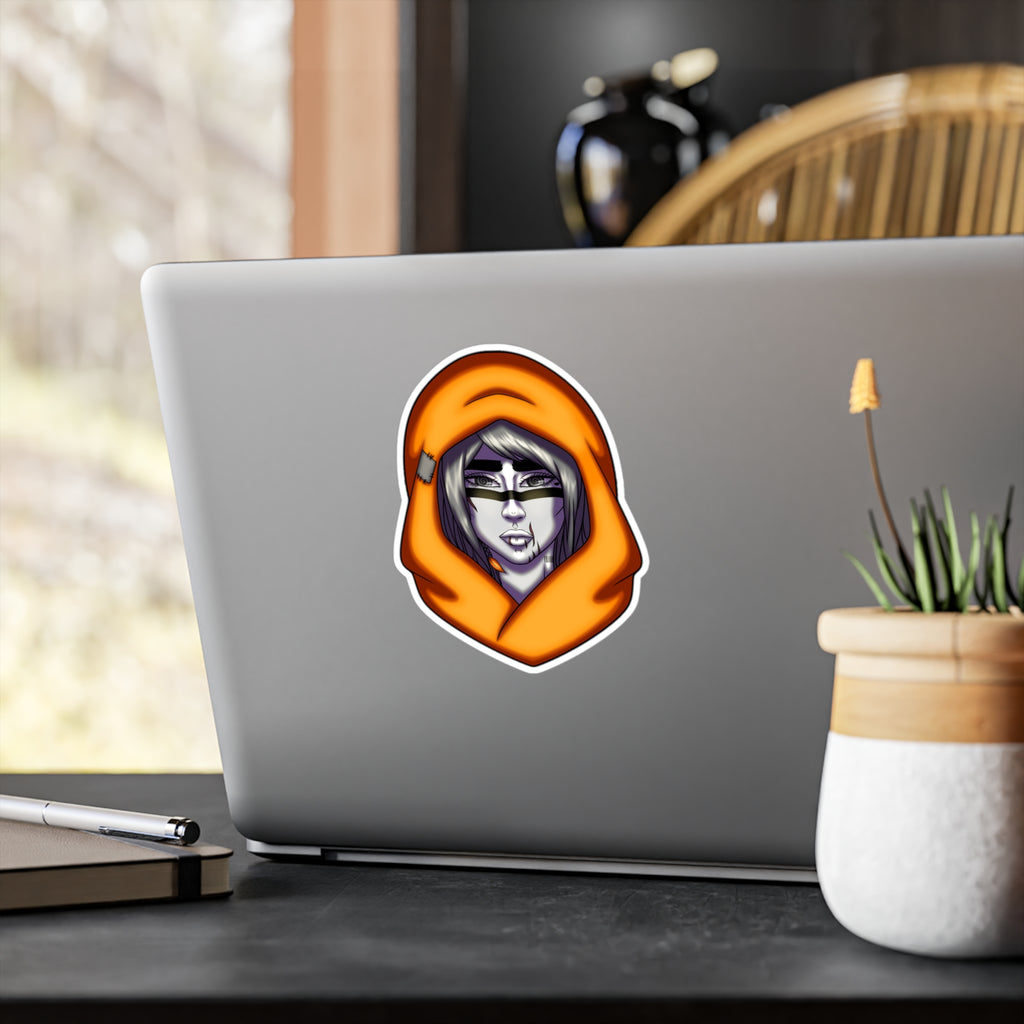 Moody Desert Girl Sticker | Surreales Portrait – Vinyl‑Aufkleber (matt)