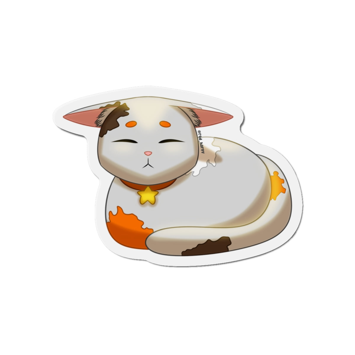 Adorable Cat Die-Cut Magnet | Cute Kitten Decor | Fridge Magnet | Pet Lover Gift | Cat Lover's Home Decor, Playful Kitchen Accent, Feline