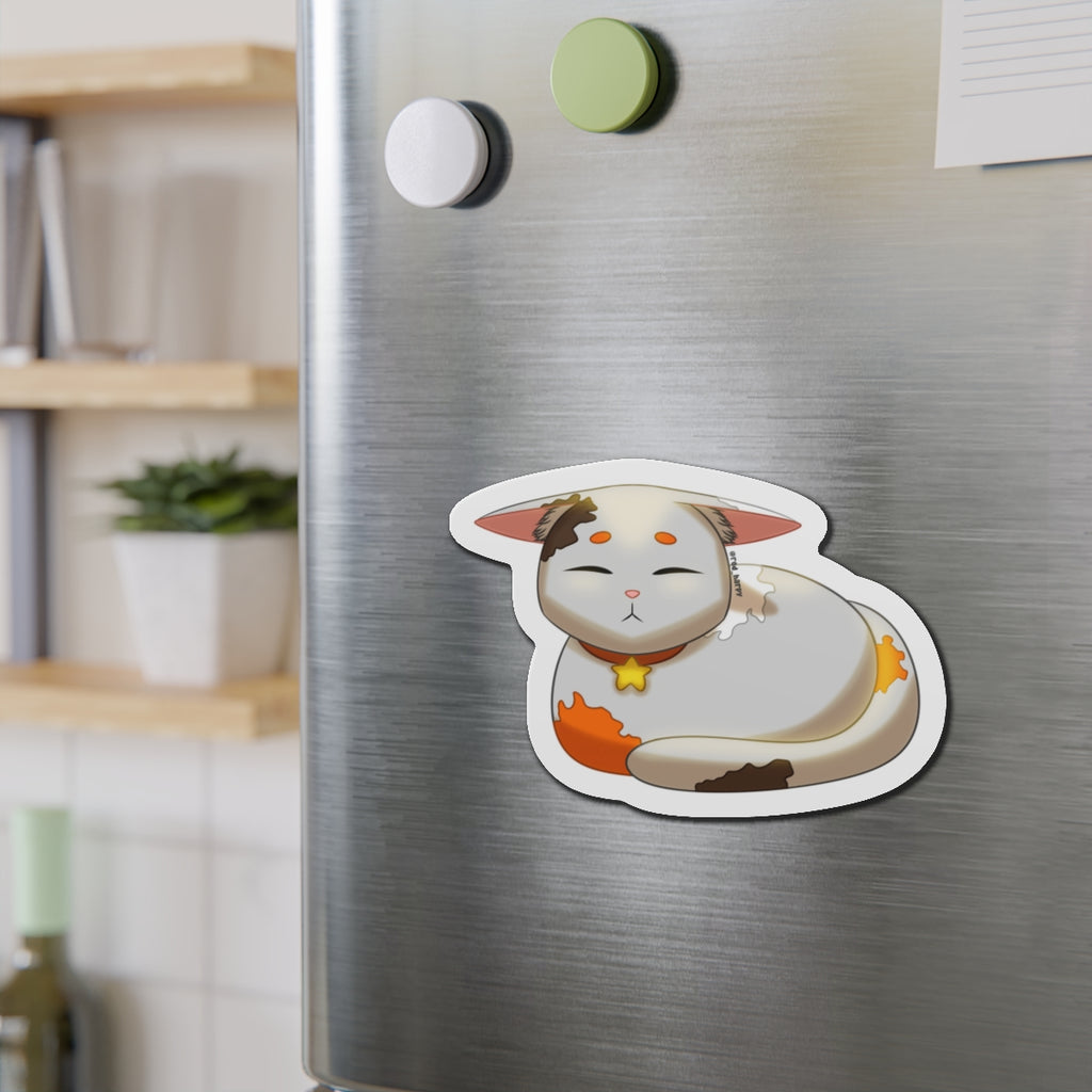 Adorable Cat Die-Cut Magnet | Cute Kitten Decor | Fridge Magnet | Pet Lover Gift | Cat Lover's Home Decor, Playful Kitchen Accent, Feline