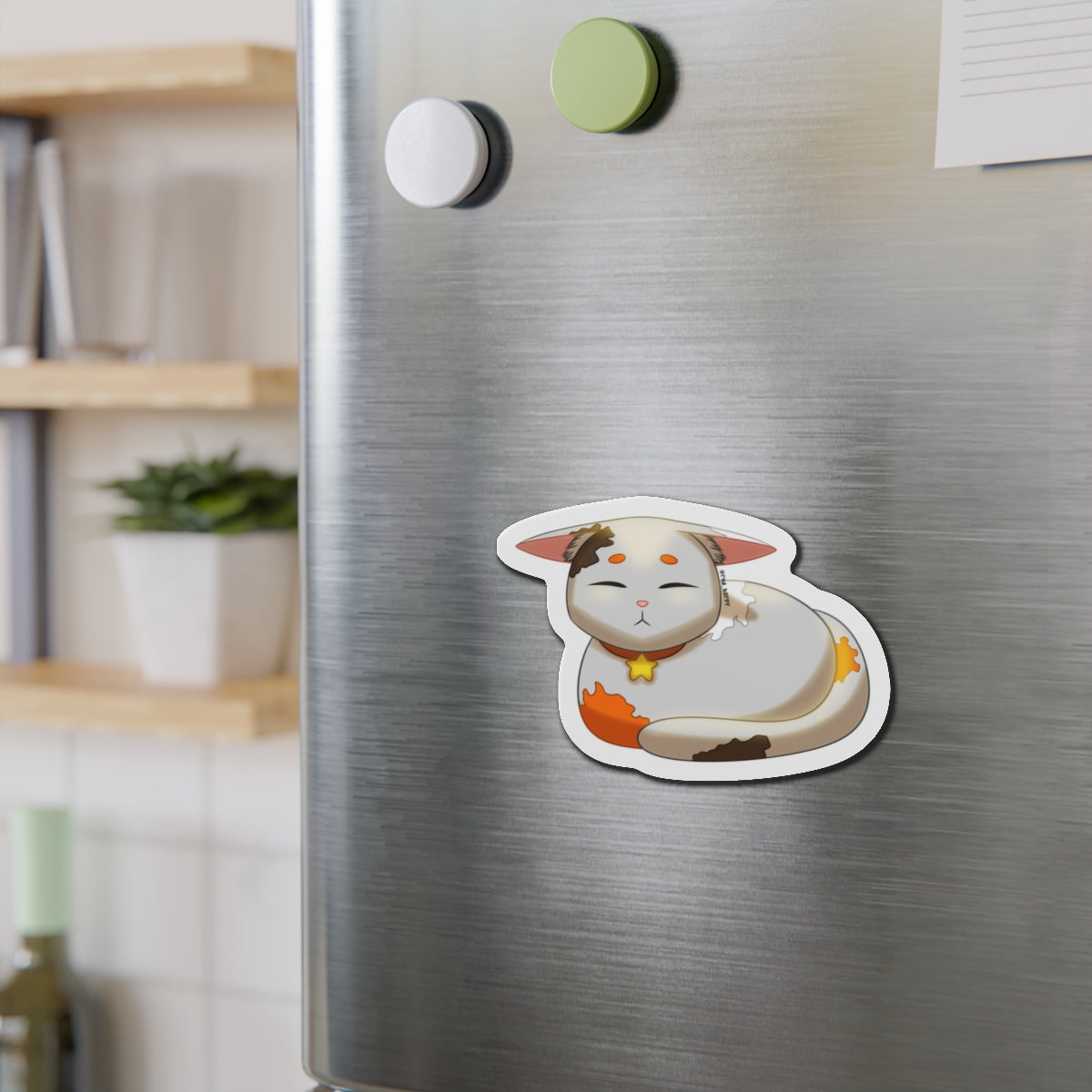 Adorable Cat Die-Cut Magnet | Cute Kitten Decor | Fridge Magnet | Pet Lover Gift | Cat Lover's Home Decor, Playful Kitchen Accent, Feline