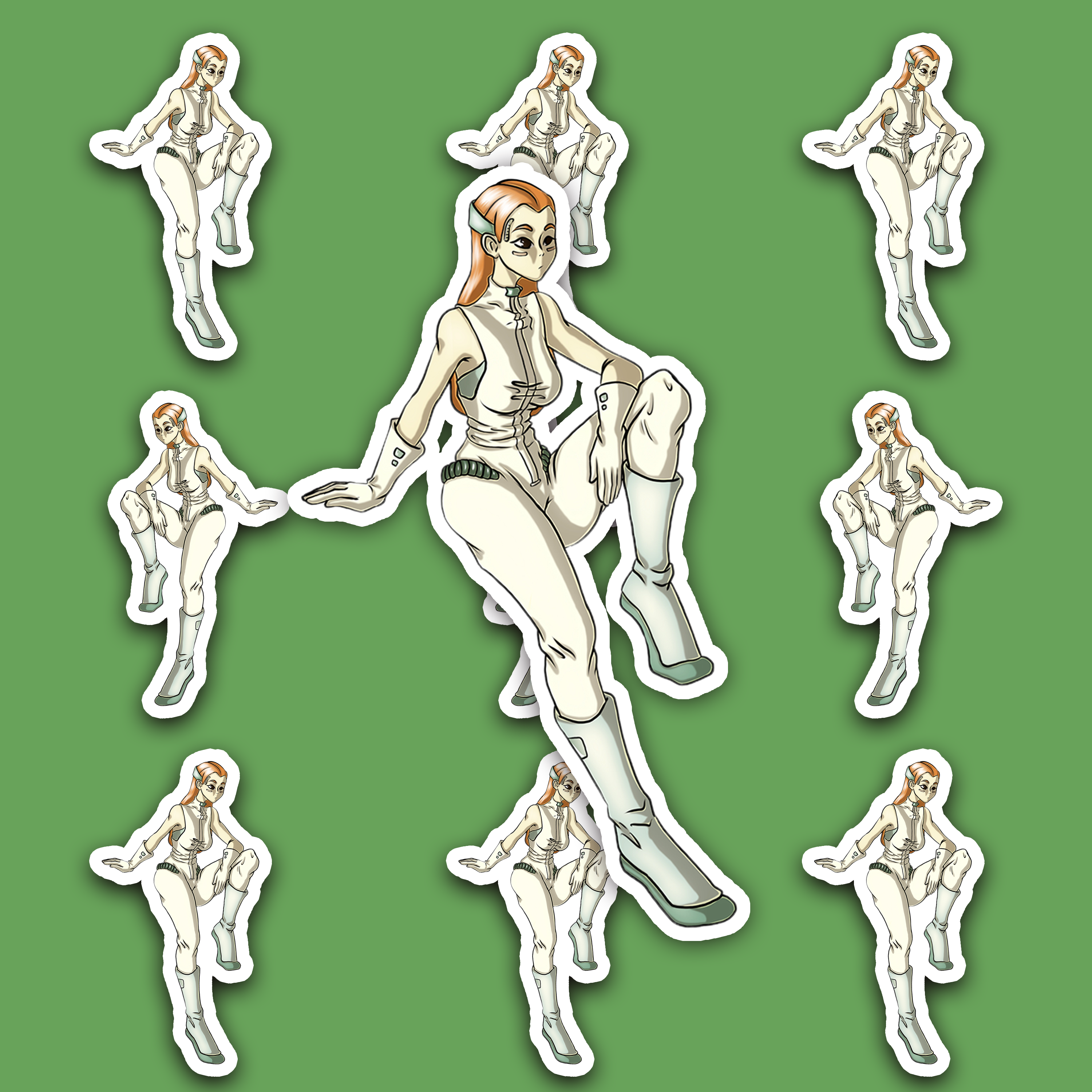 Futuristischer Relikt Sticker | Sci‑Fi Vinyl‑Aufkleber (matt)