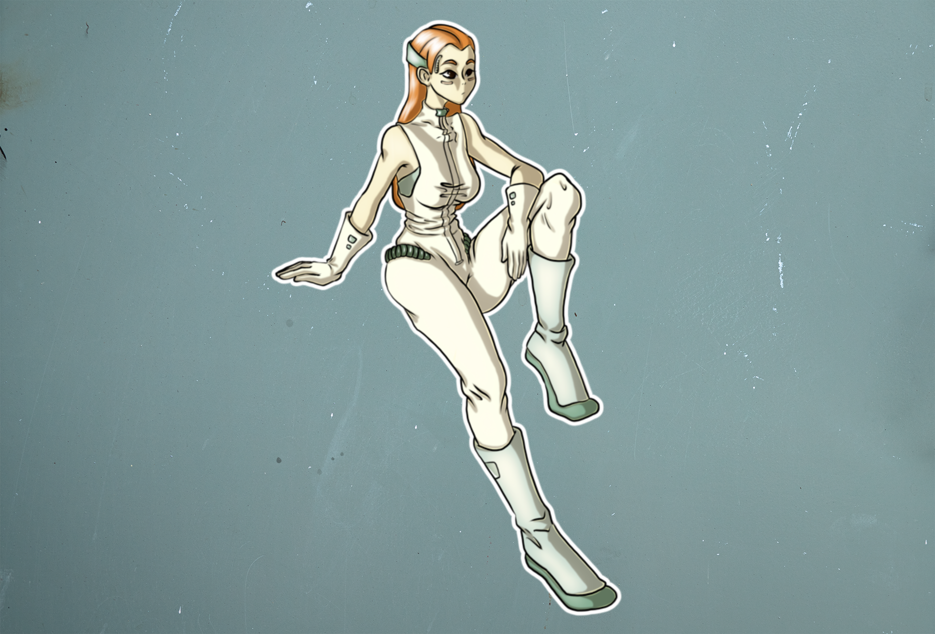 Futuristischer Relikt Sticker | Sci‑Fi Vinyl‑Aufkleber (matt)