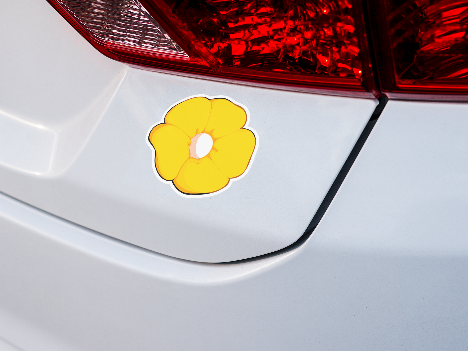 Sonnige Gelbe Blüte Sticker | Blumen Vinyl‑Aufkleber (matt)